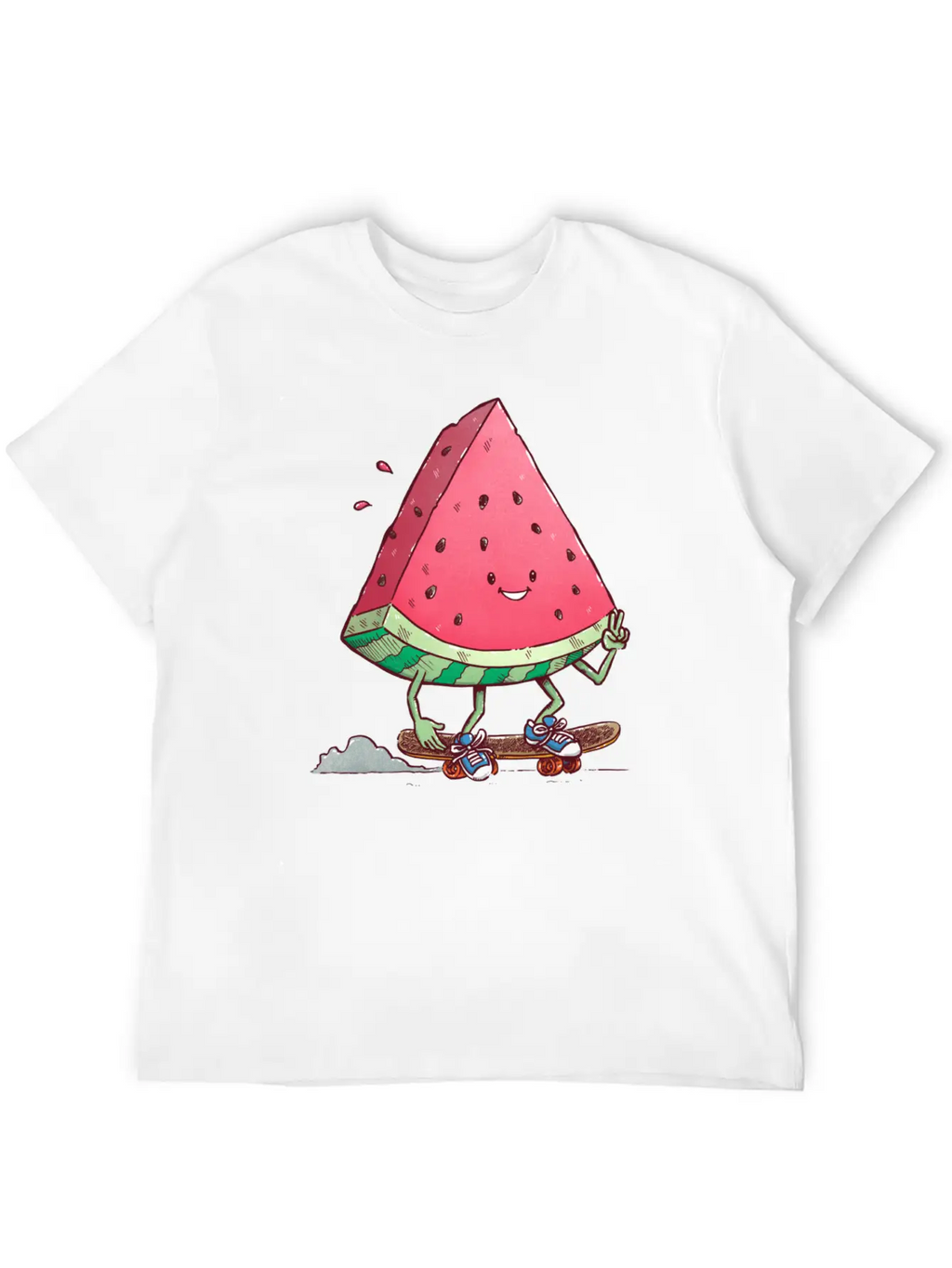 Watermelon Slice Skater Unisex Casual T-Shirt – Clean Design For Daily Comfort