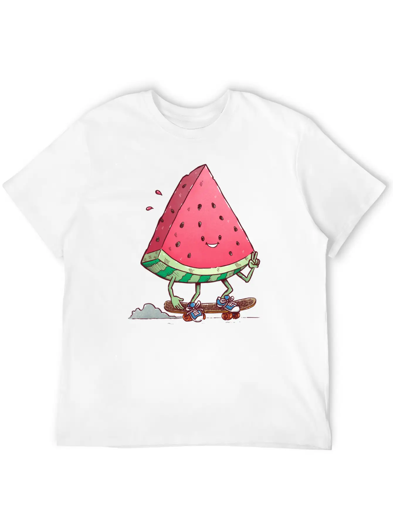Watermelon Slice Skater Unisex Casual T-Shirt – Clean Design For Daily Comfort