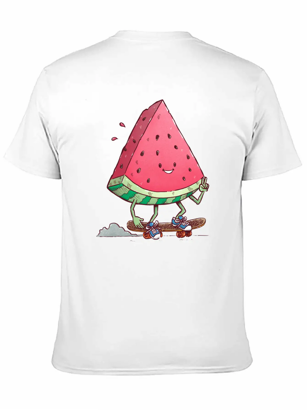 Watermelon Slice Skater Unisex Casual T-Shirt – Clean Design For Daily Comfort