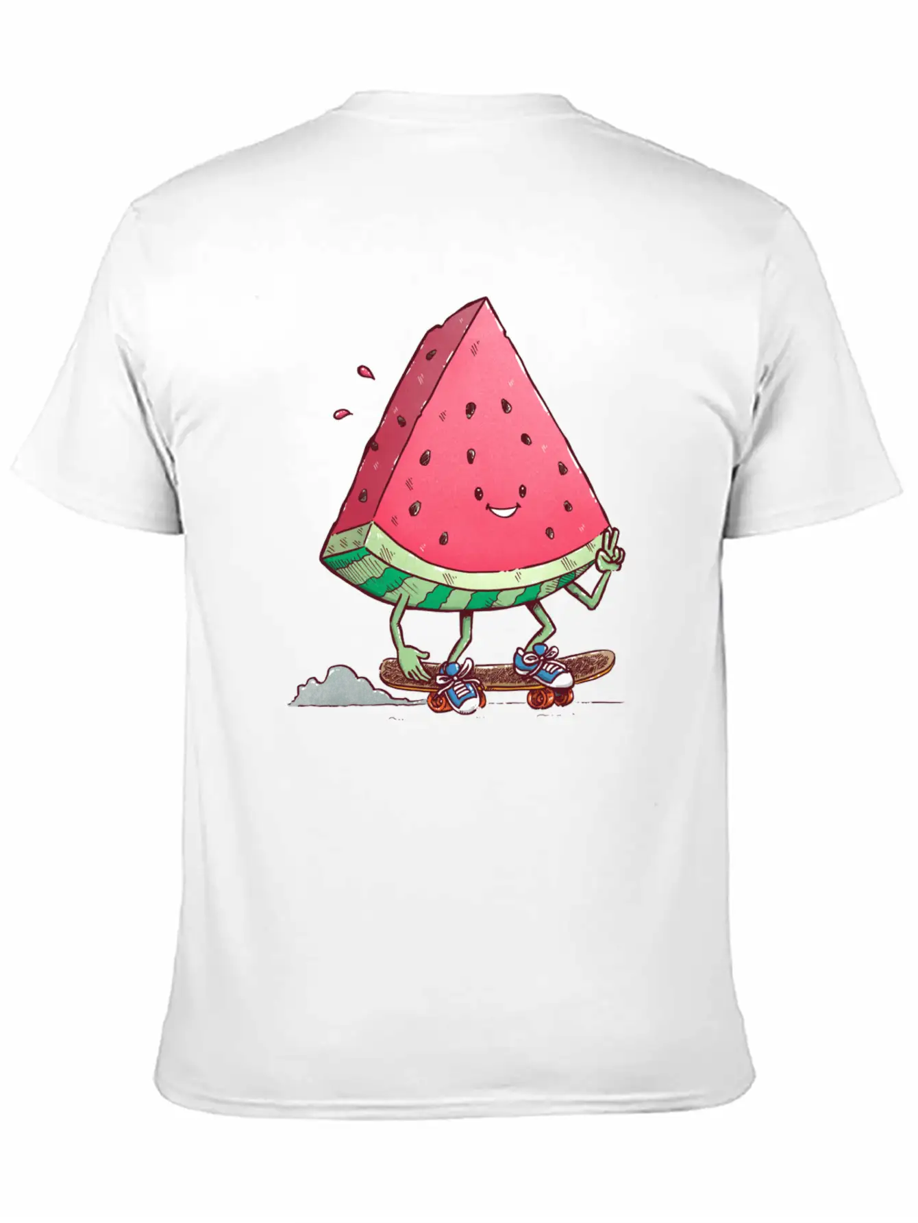 Watermelon Slice Skater Unisex Casual T-Shirt – Clean Design For Daily Comfort