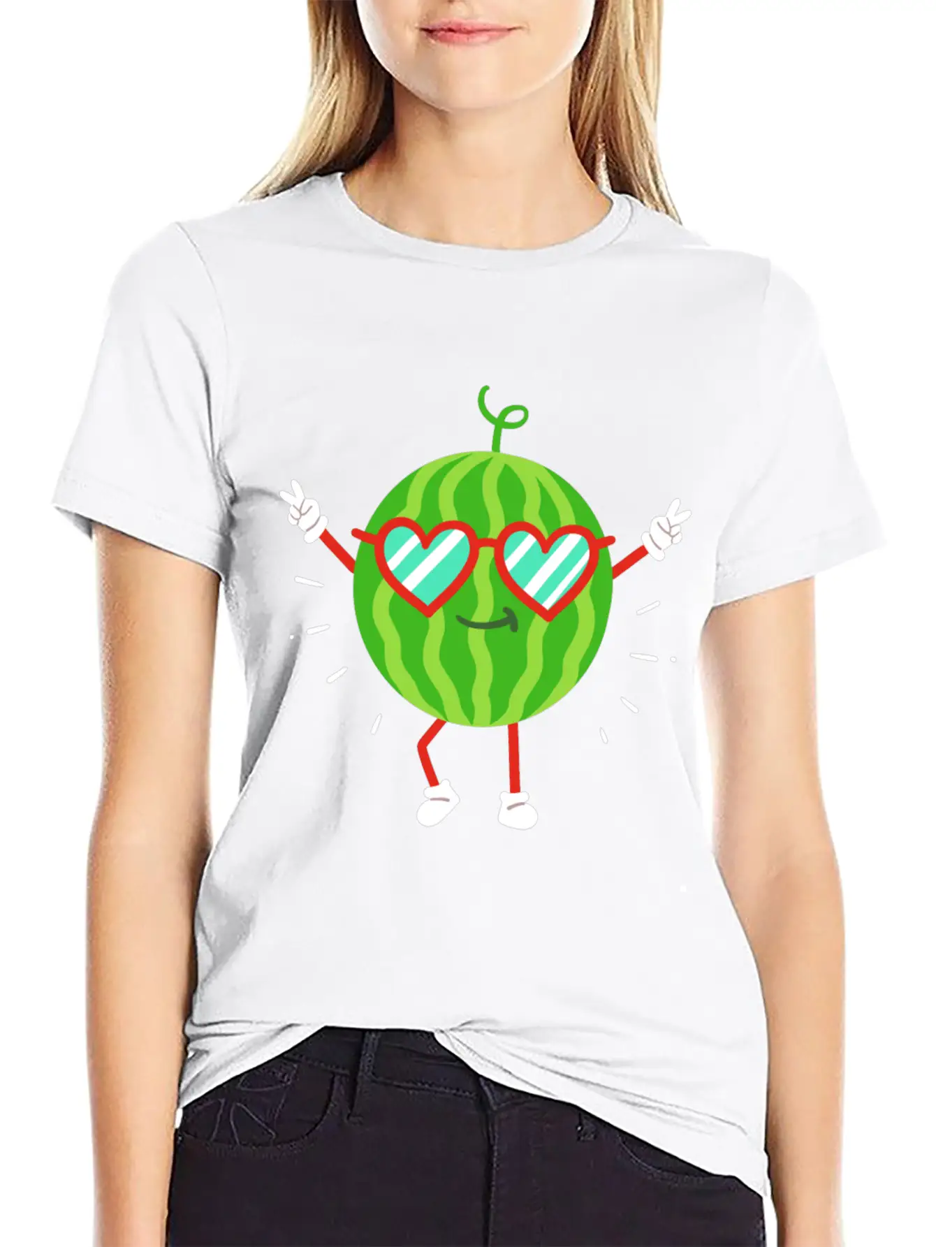 Watermelon Summer Kawaii Unisex Casual T-Shirt – Clean Design For Daily Comfort