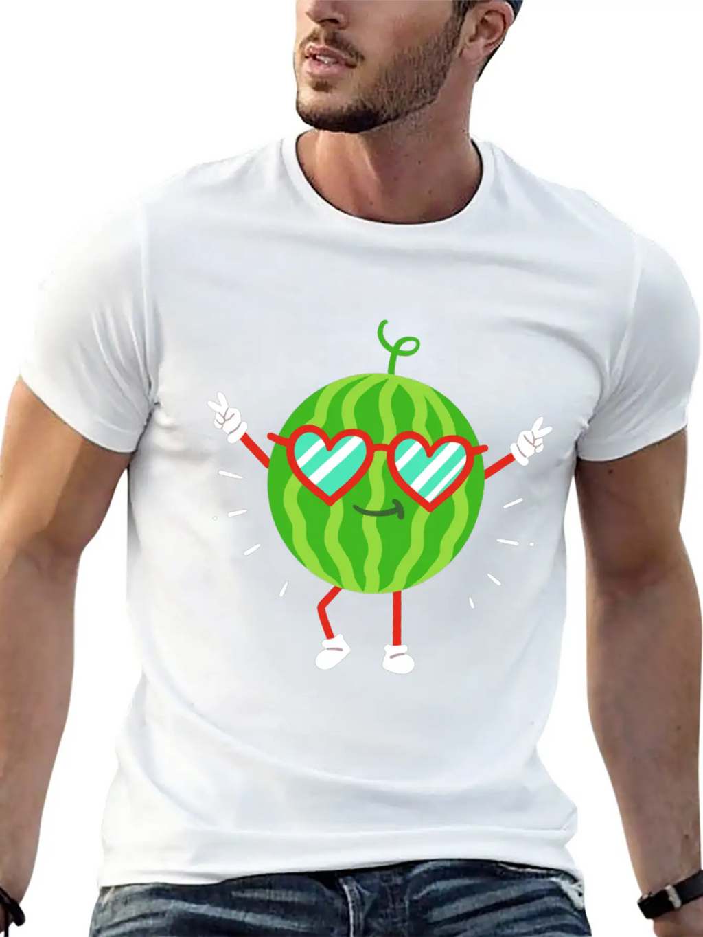 Watermelon Summer Kawaii Unisex Casual T-Shirt – Clean Design For Daily Comfort