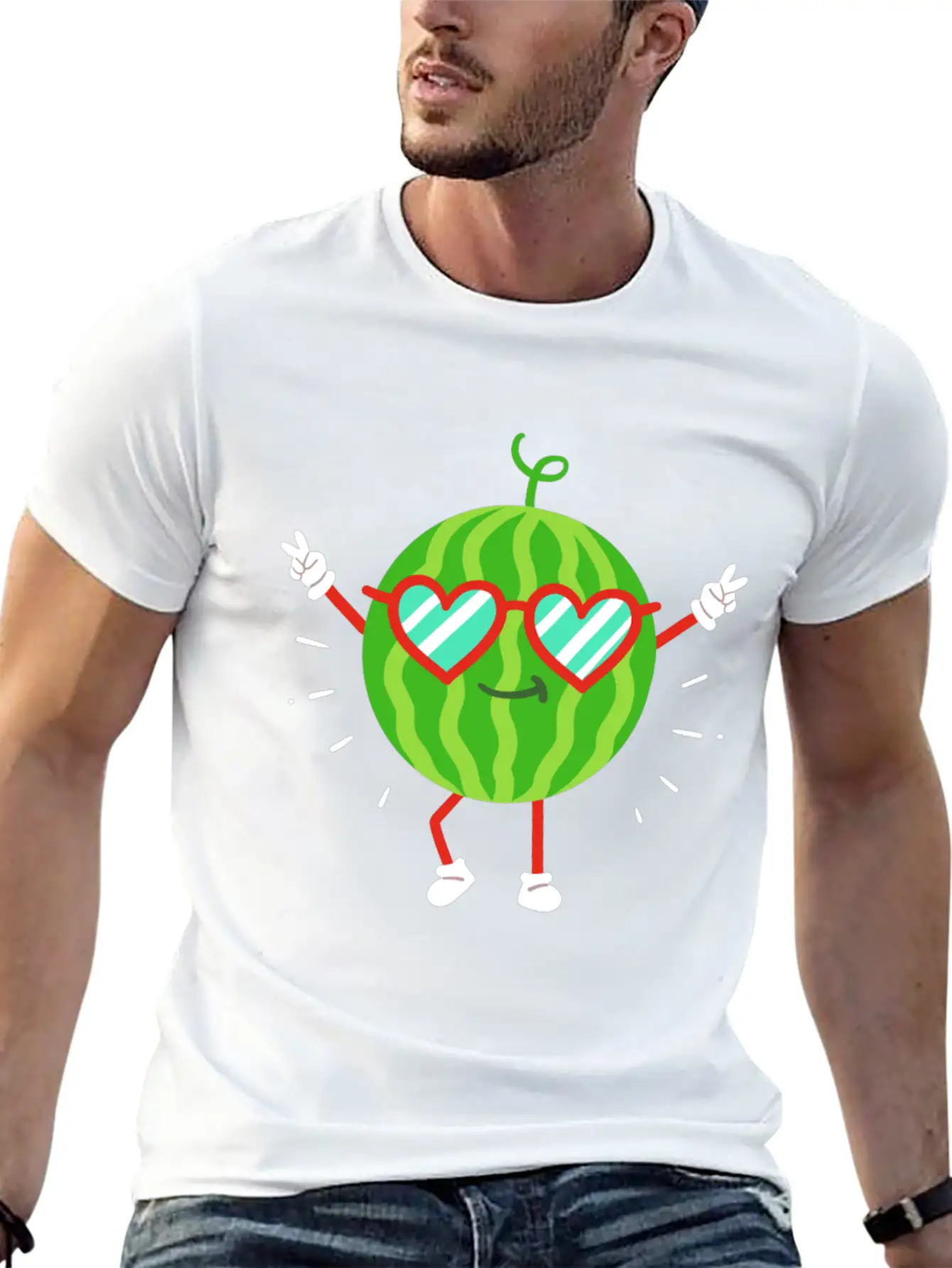 Watermelon Summer Kawaii Unisex Casual T-Shirt – Clean Design For Daily Comfort
