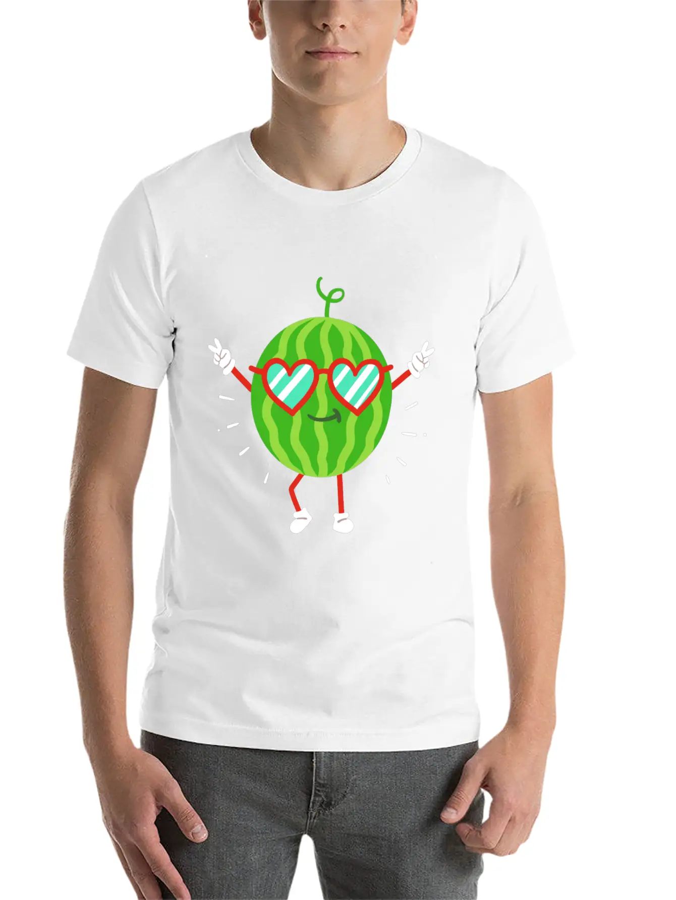 Watermelon Summer Kawaii Unisex Casual T-Shirt – Clean Design For Daily Comfort