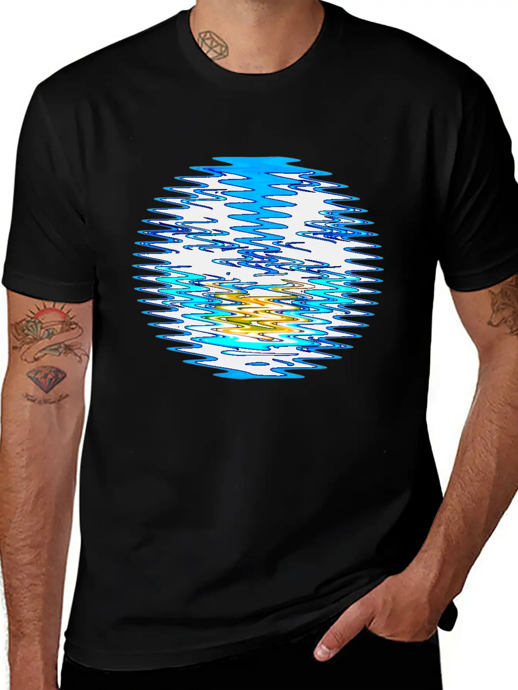 Wave Circle Unisex Casual T-Shirt – Clean Design For Daily Comfort