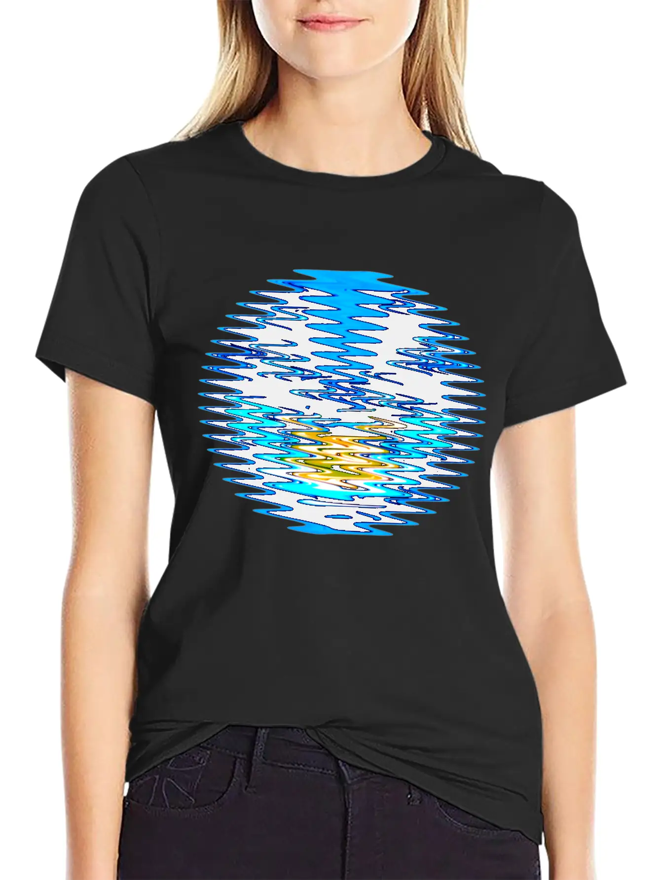 Wave Circle Unisex Casual T-Shirt – Clean Design For Daily Comfort