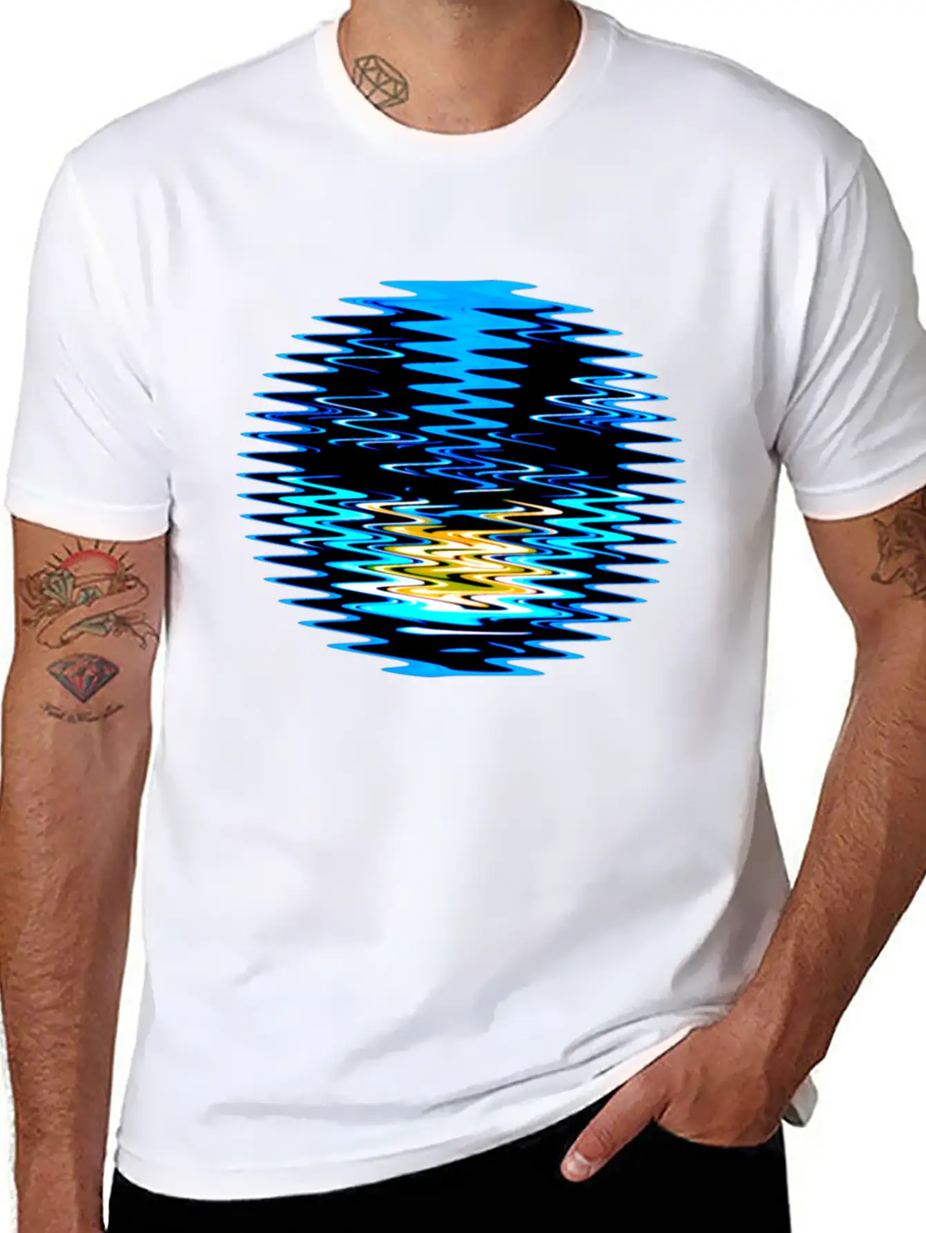 Wave Circle Unisex Casual T-Shirt – Clean Design For Daily Comfort