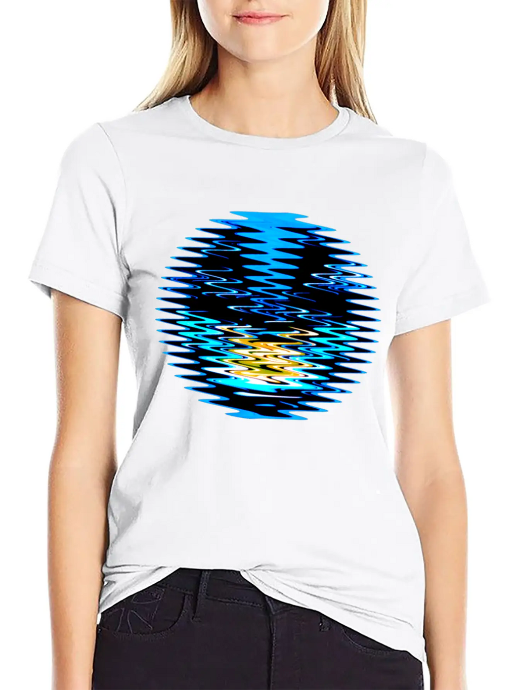 Wave Circle Unisex Casual T-Shirt – Clean Design For Daily Comfort