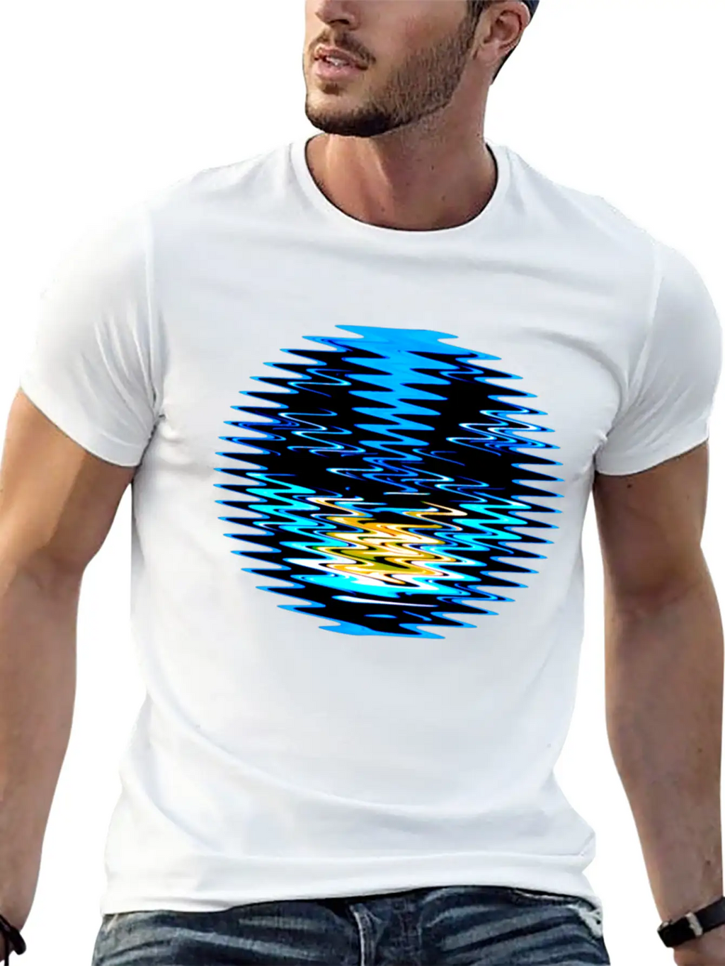 Wave Circle Unisex Casual T-Shirt – Clean Design For Daily Comfort