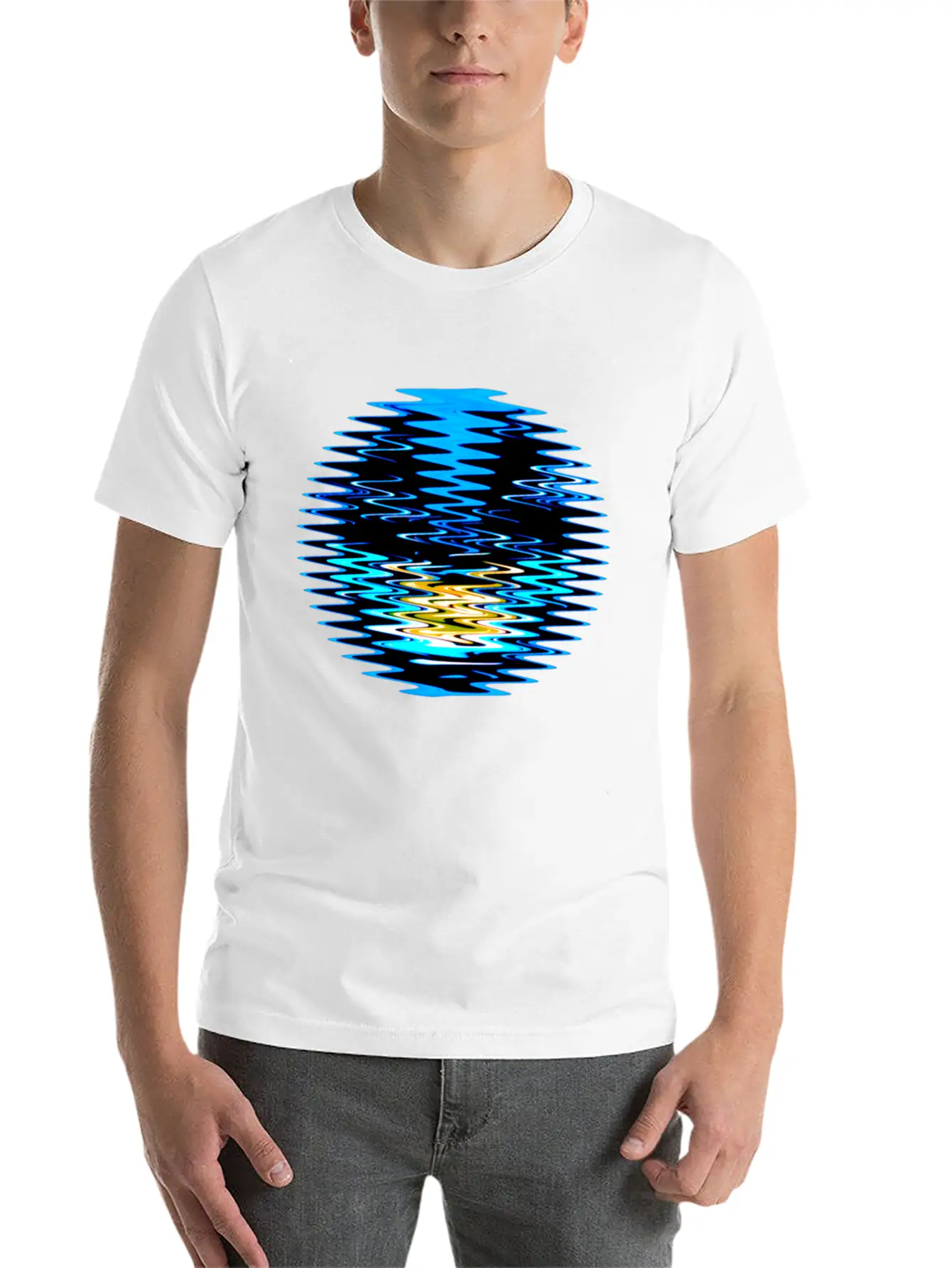 Wave Circle Unisex Casual T-Shirt – Clean Design For Daily Comfort