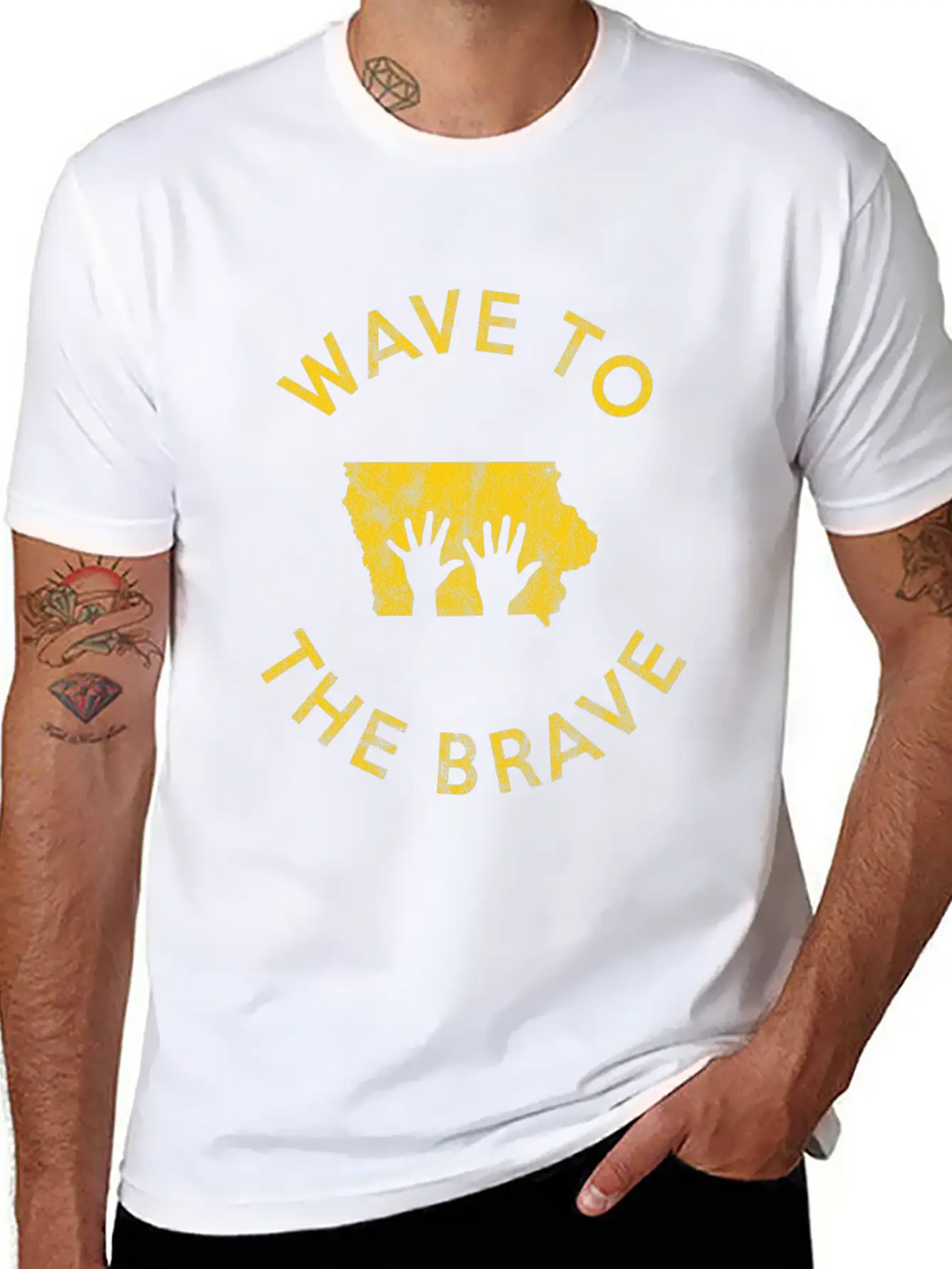 Wave To The Brave Iowa Children's Hospital Fan Stylish Everyday T-Shirt – Unisex Basic Cotton Tee