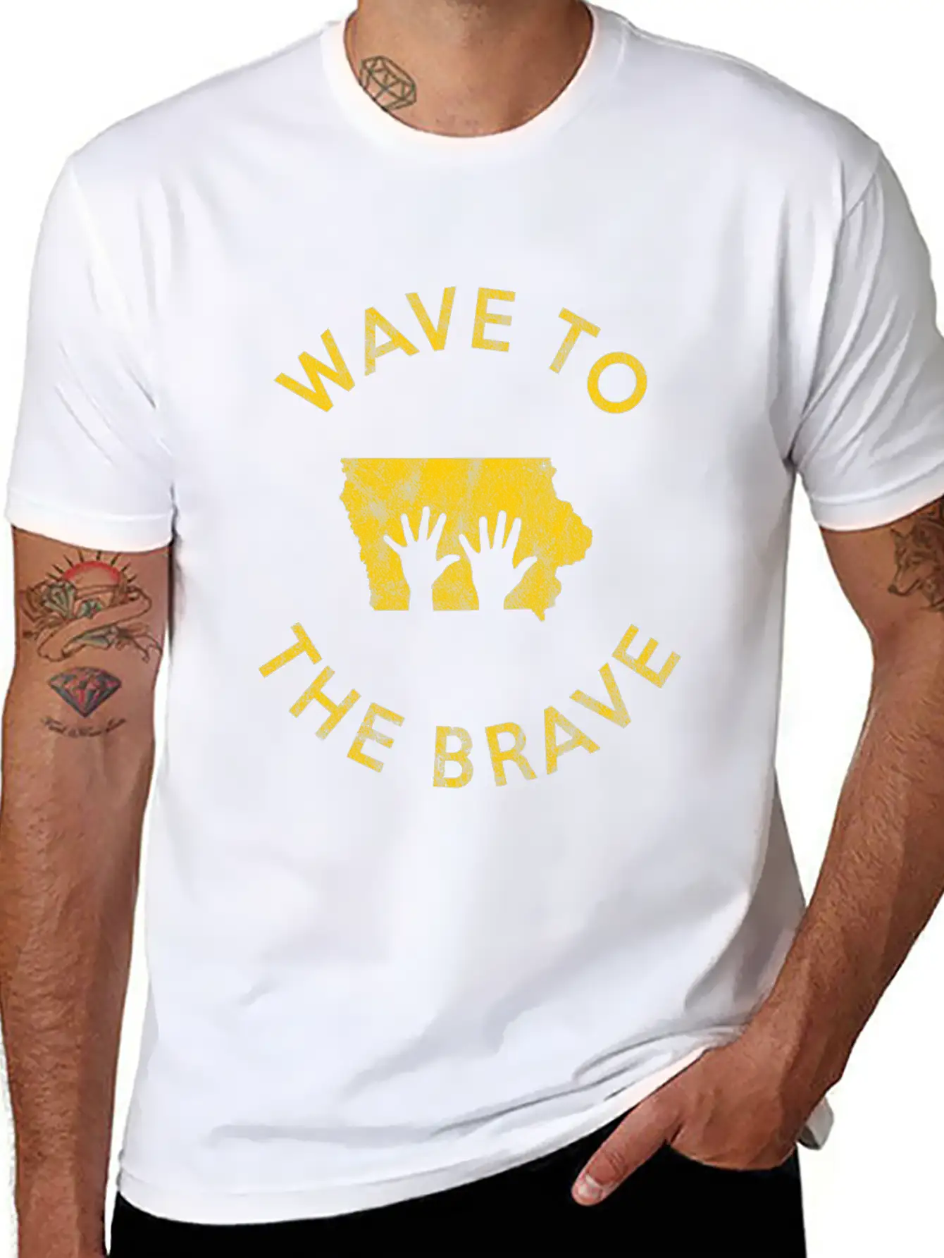 Wave To The Brave Iowa Children's Hospital Fan Stylish Everyday T-Shirt – Unisex Basic Cotton Tee