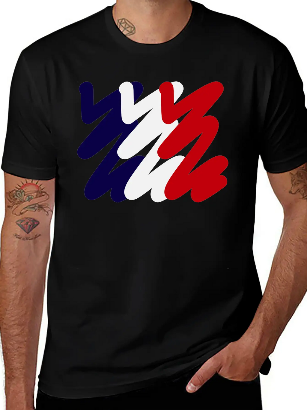 Waving Flag In The Wind Flags Customizable Colors Essential Cotton Tee For Daily Outfits – Unisex Style