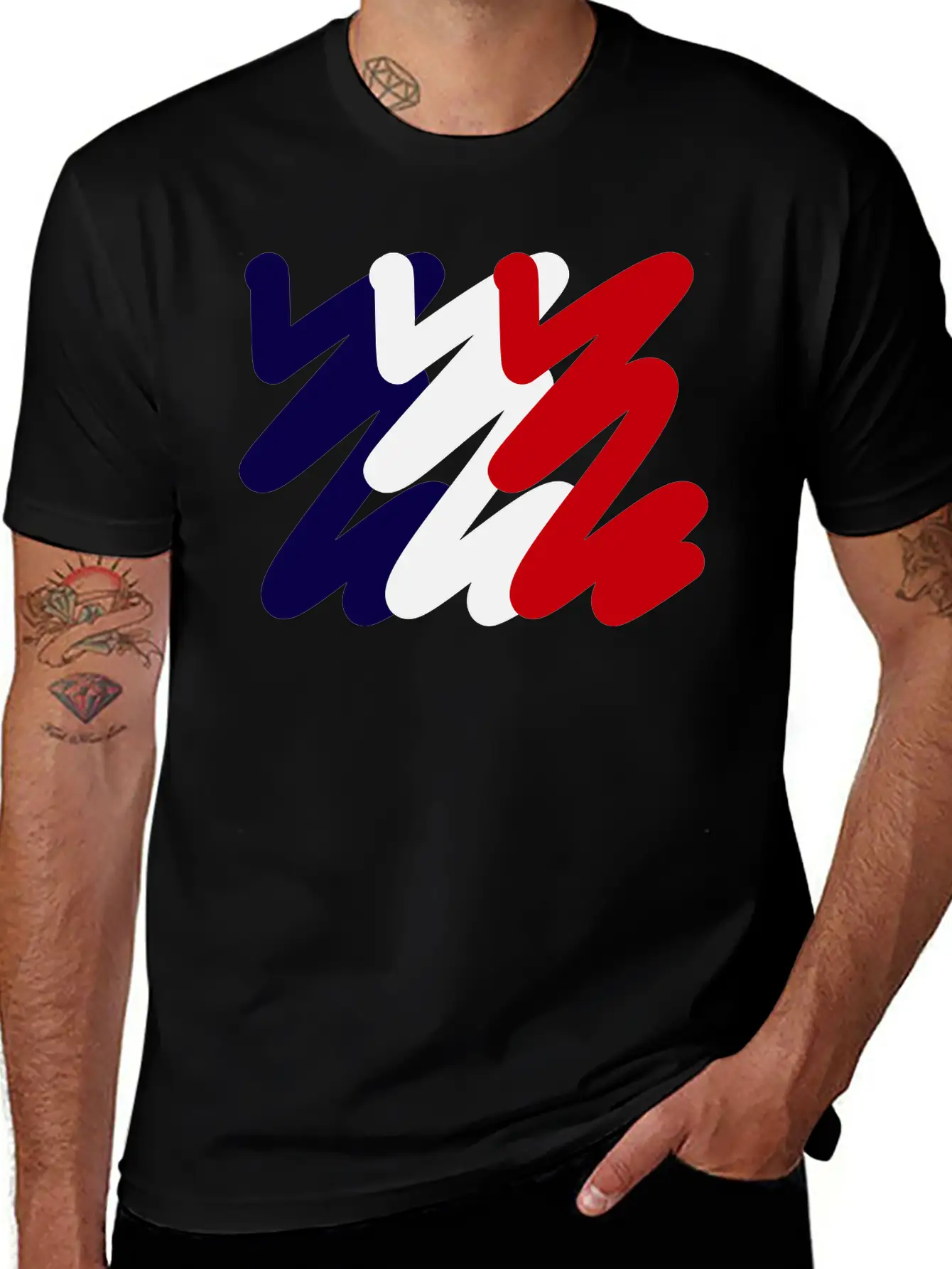 Waving Flag In The Wind Flags Customizable Colors Essential Cotton Tee For Daily Outfits – Unisex Style
