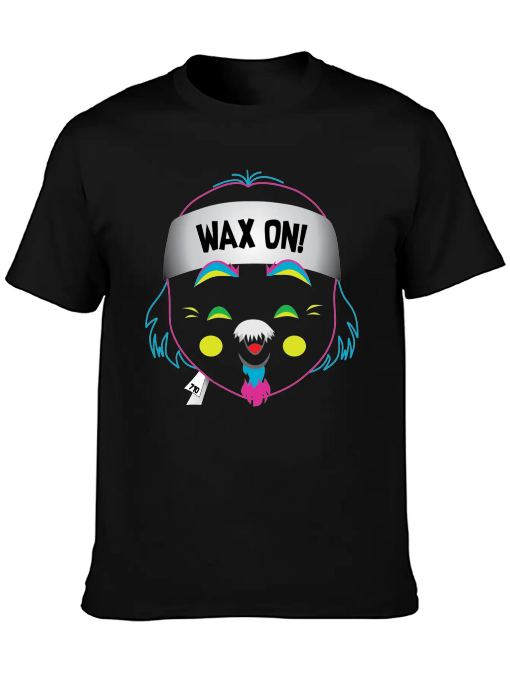 Wax On! Neon Unisex Short Sleeve Soft Cotton T-Shirt – Casual Everyday Wear