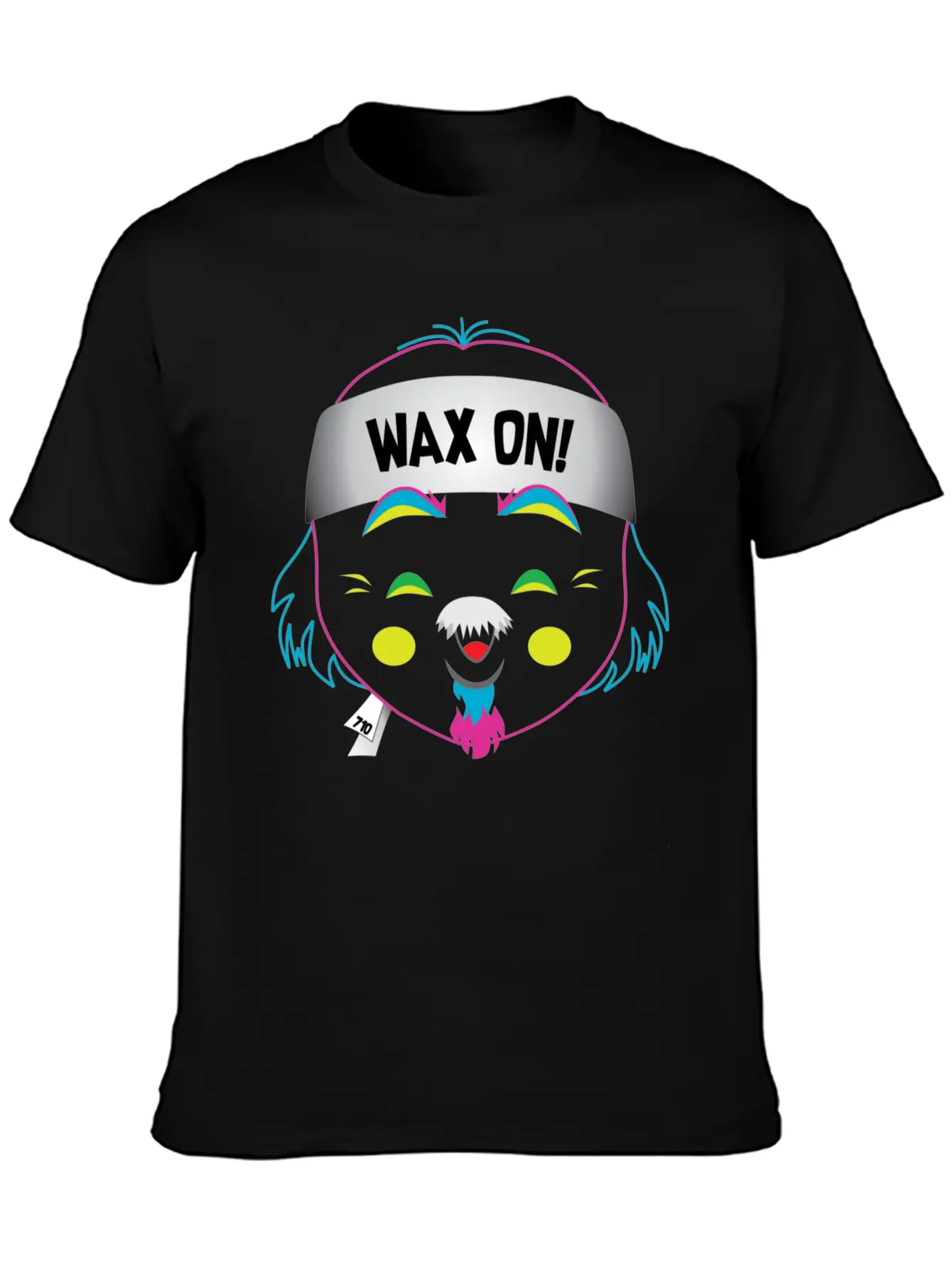 Wax On! Neon Unisex Short Sleeve Soft Cotton T-Shirt – Casual Everyday Wear