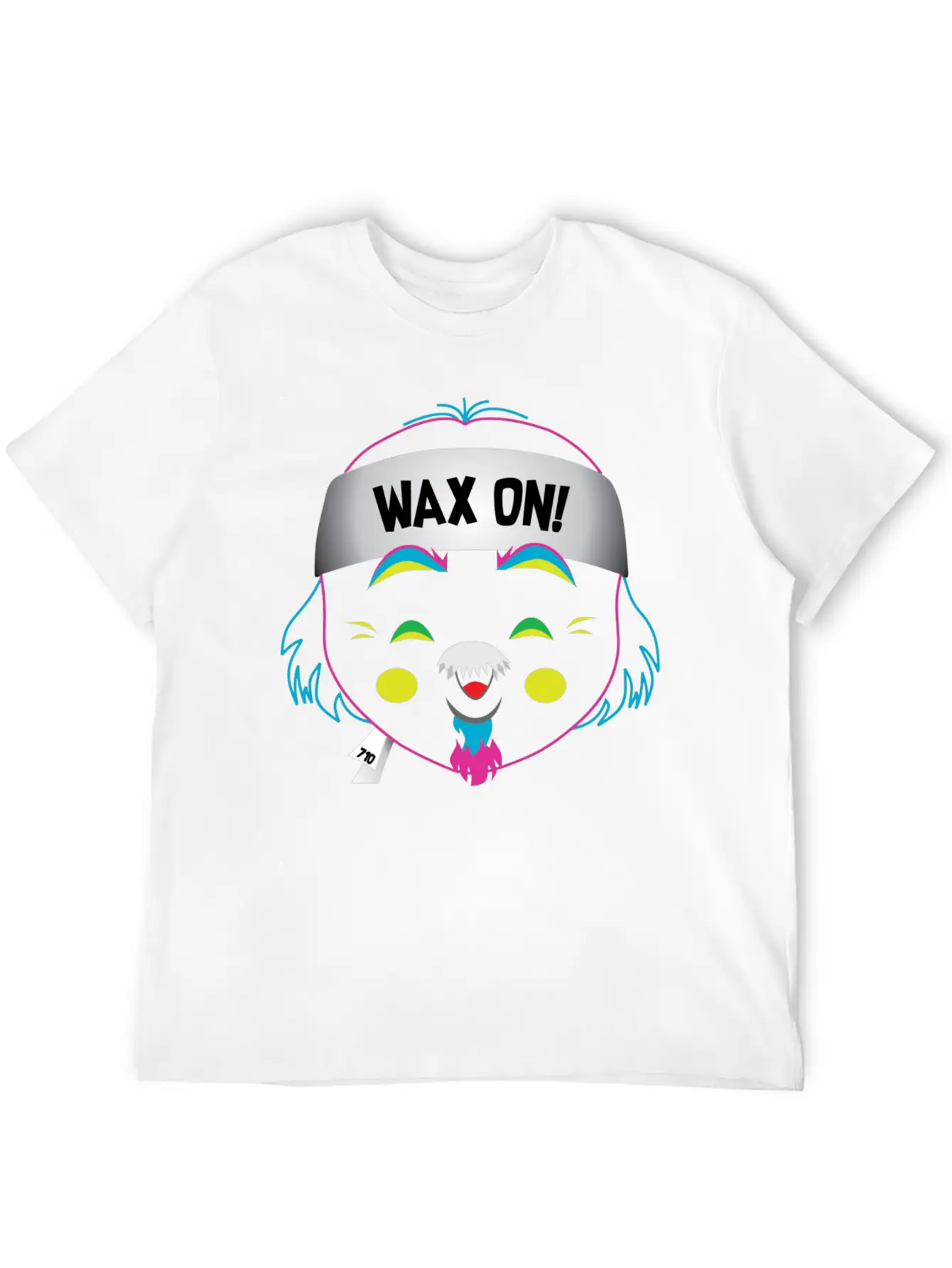 Wax On! Neon Unisex Short Sleeve Soft Cotton T-Shirt – Casual Everyday Wear