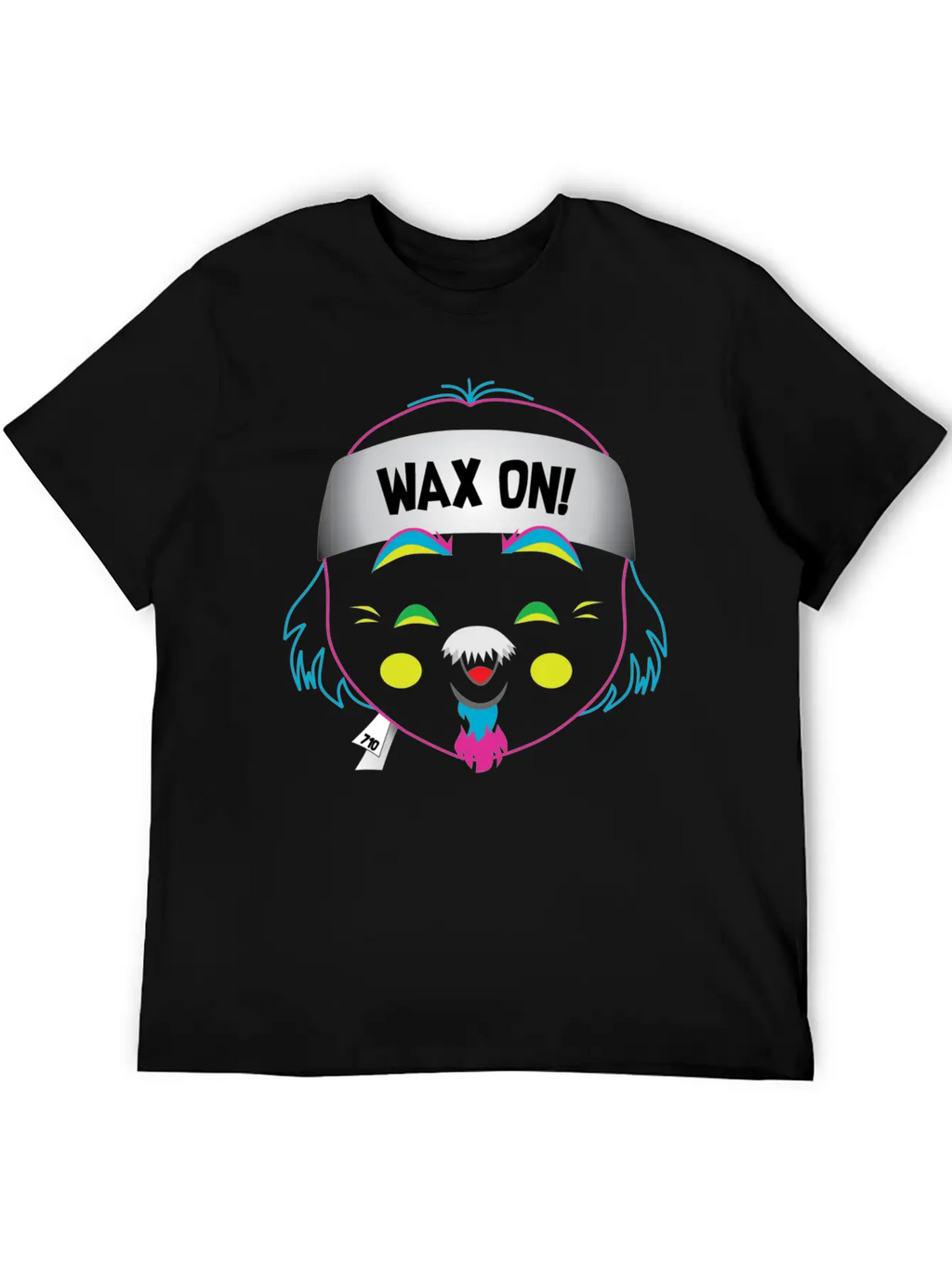 Wax On! Neon Unisex Short Sleeve Soft Cotton T-Shirt – Casual Everyday Wear