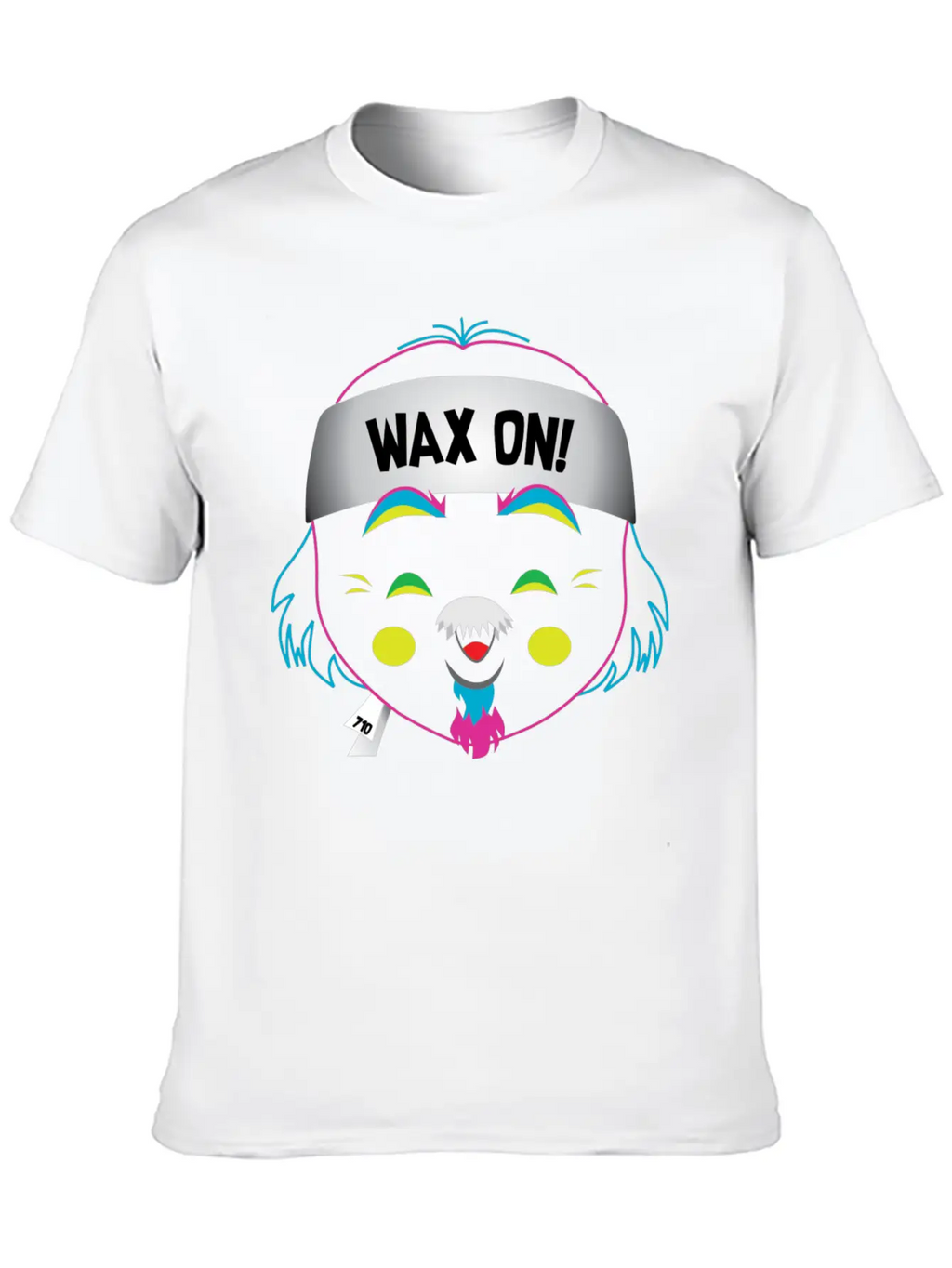 Wax On! Neon Unisex Short Sleeve Soft Cotton T-Shirt – Casual Everyday Wear