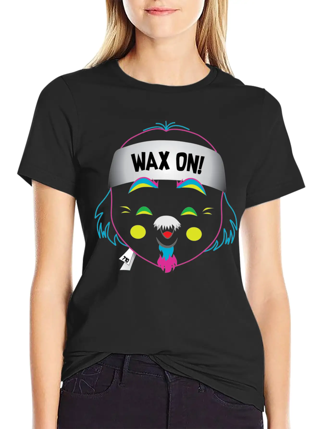 Wax On! Neon Unisex Short Sleeve Soft Cotton T-Shirt – Casual Everyday Wear