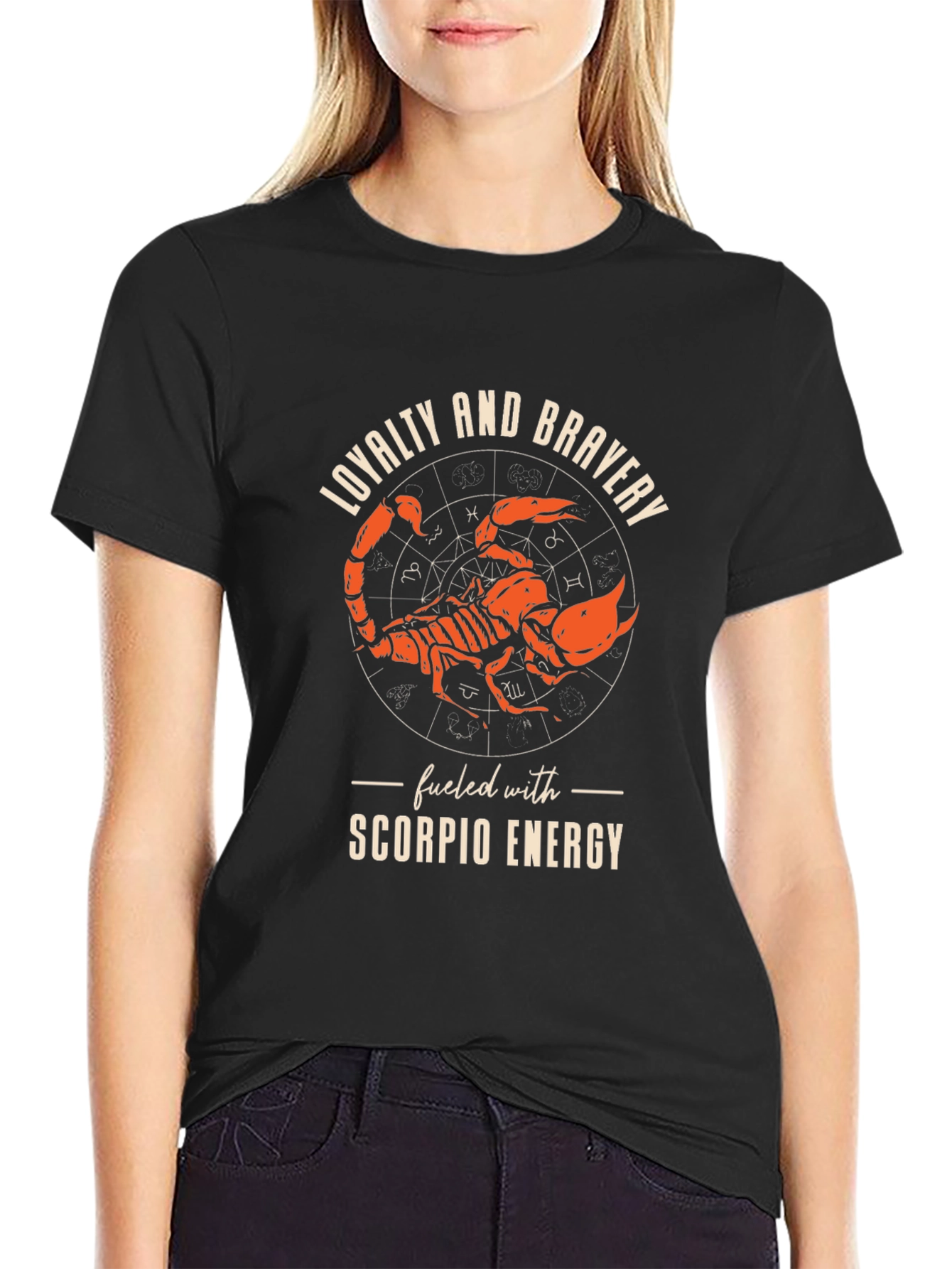 Scorpio Energy Graphic Tee - Loyalty & Bravery Design