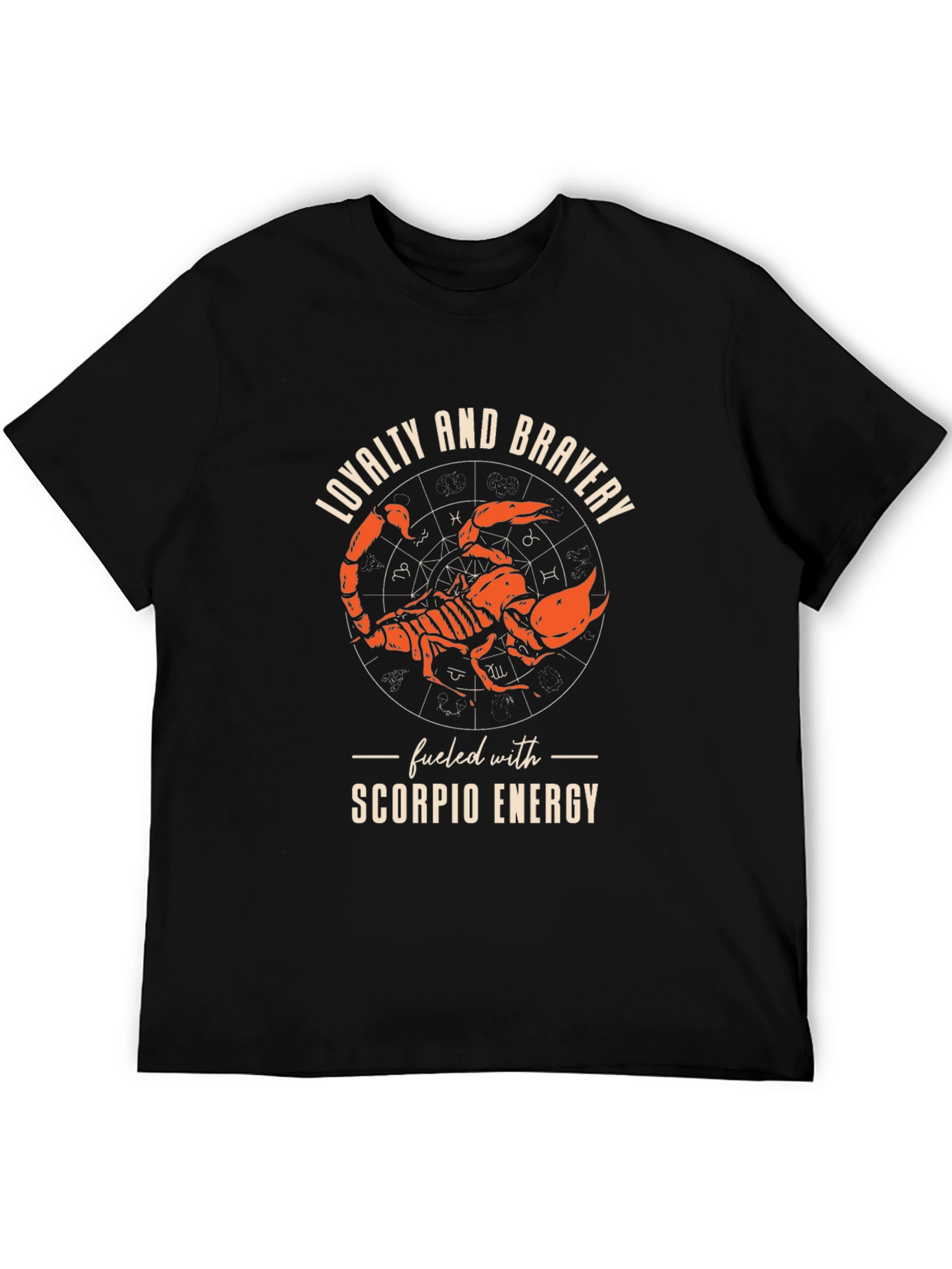 Scorpio Energy Graphic Tee - Loyalty & Bravery Design