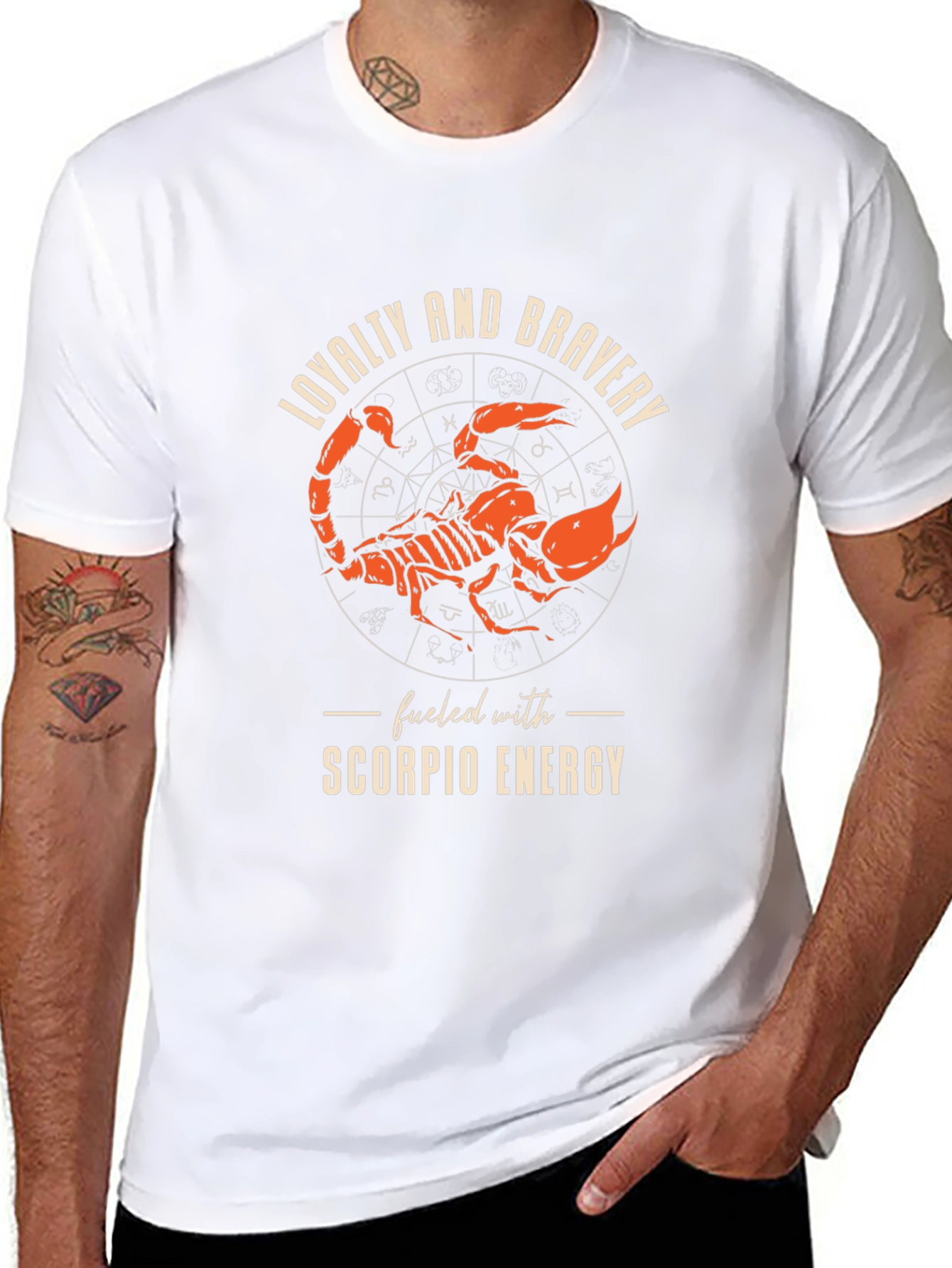 Scorpio Energy Graphic Tee - Loyalty & Bravery Design