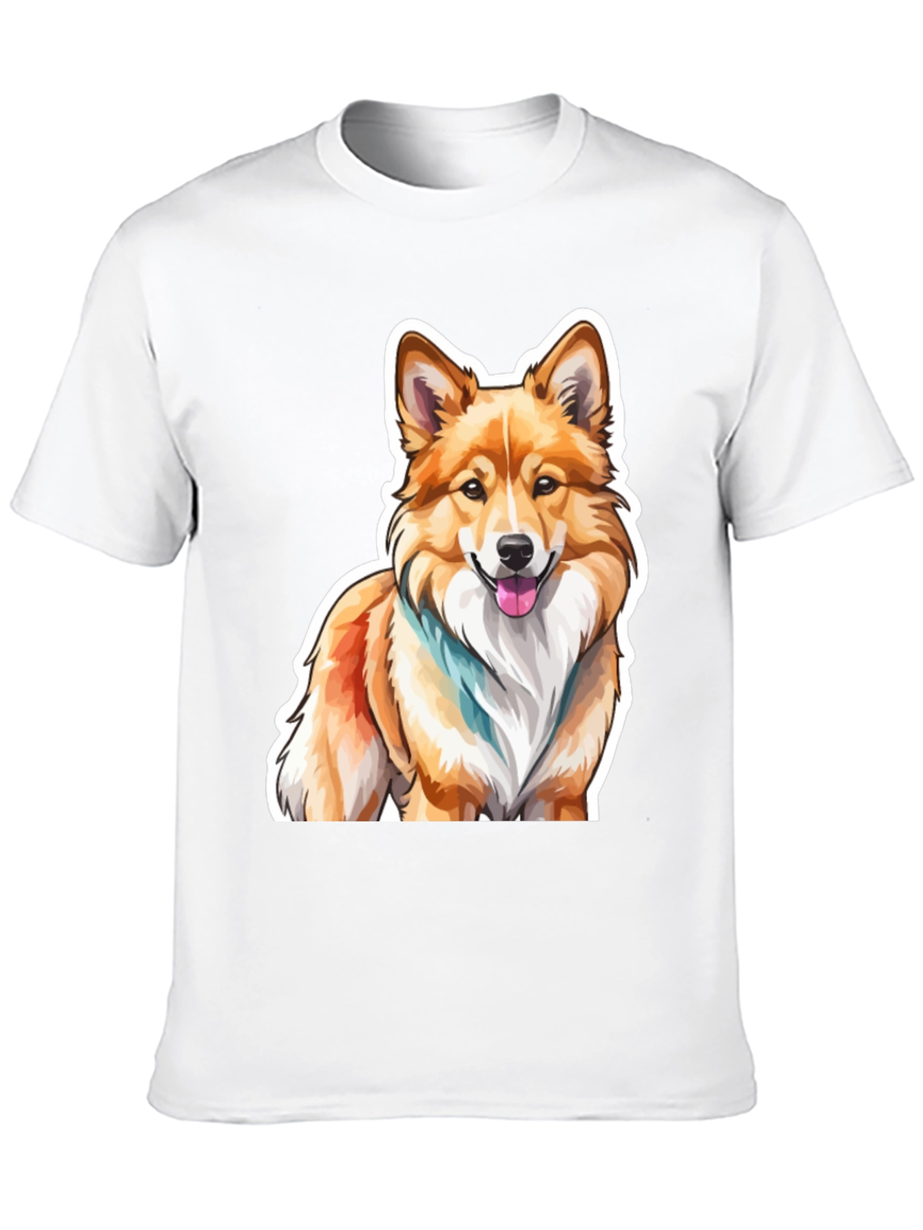 Corgi Dog Graphic Black T-Shirt