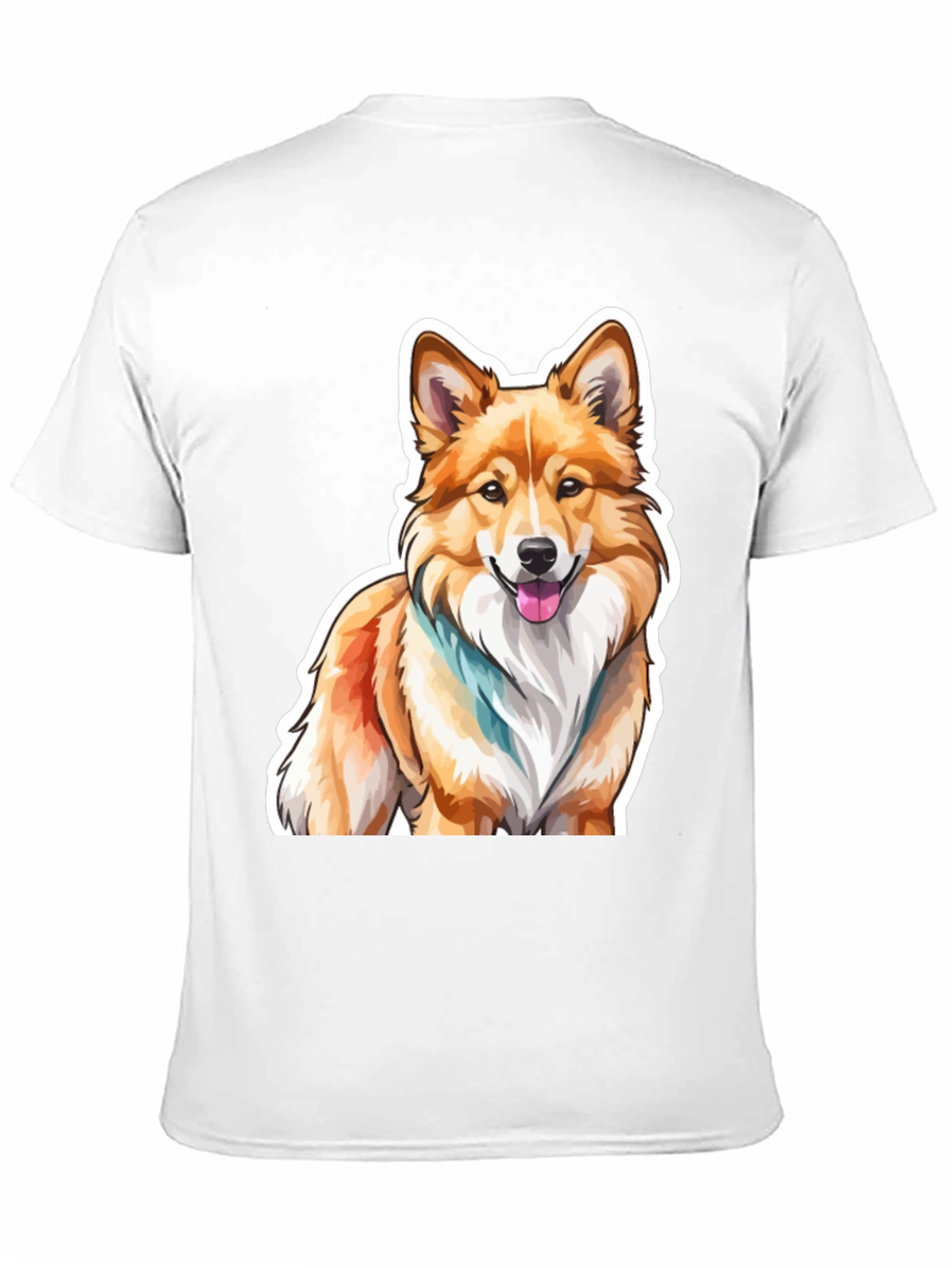 Corgi Dog Graphic Black T-Shirt