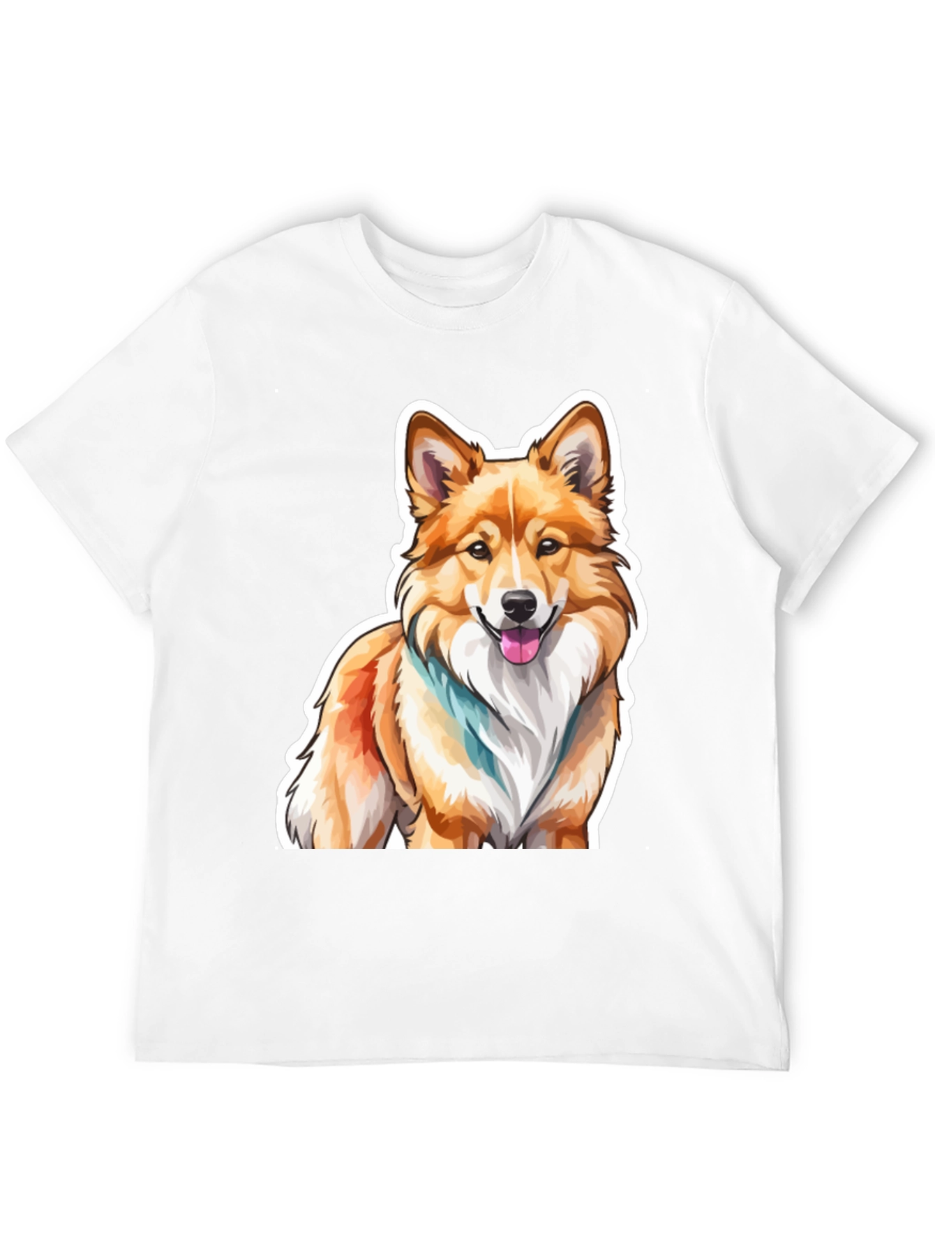 Corgi Dog Graphic Black T-Shirt