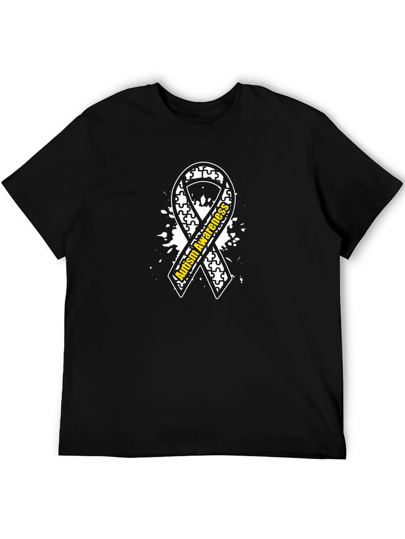 Autism Awareness Ribbon T-Shirt - Puzzle Piece Design