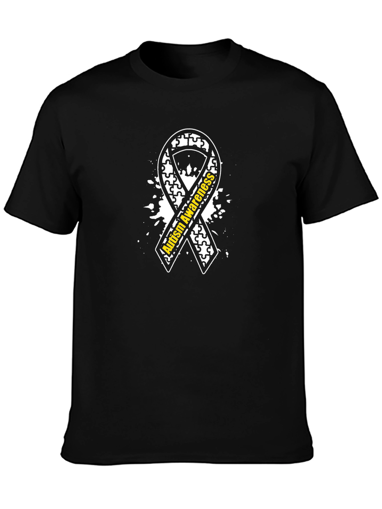 Autism Awareness Ribbon T-Shirt - Puzzle Piece Design
