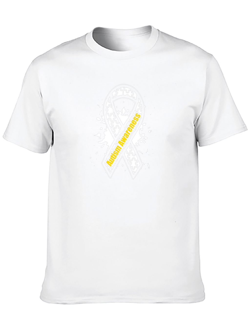 Autism Awareness Ribbon T-Shirt - Puzzle Piece Design