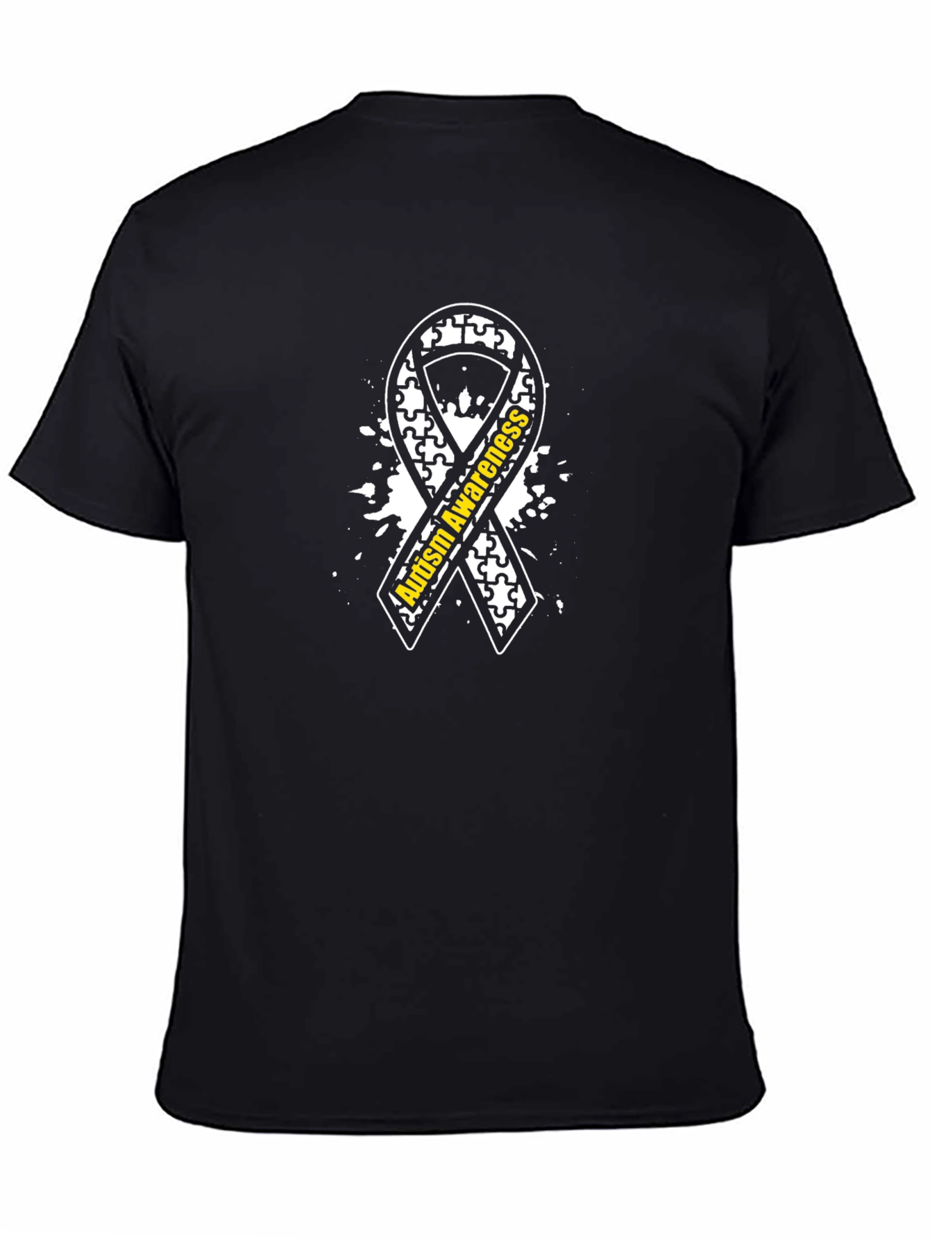 Autism Awareness Ribbon T-Shirt - Puzzle Piece Design