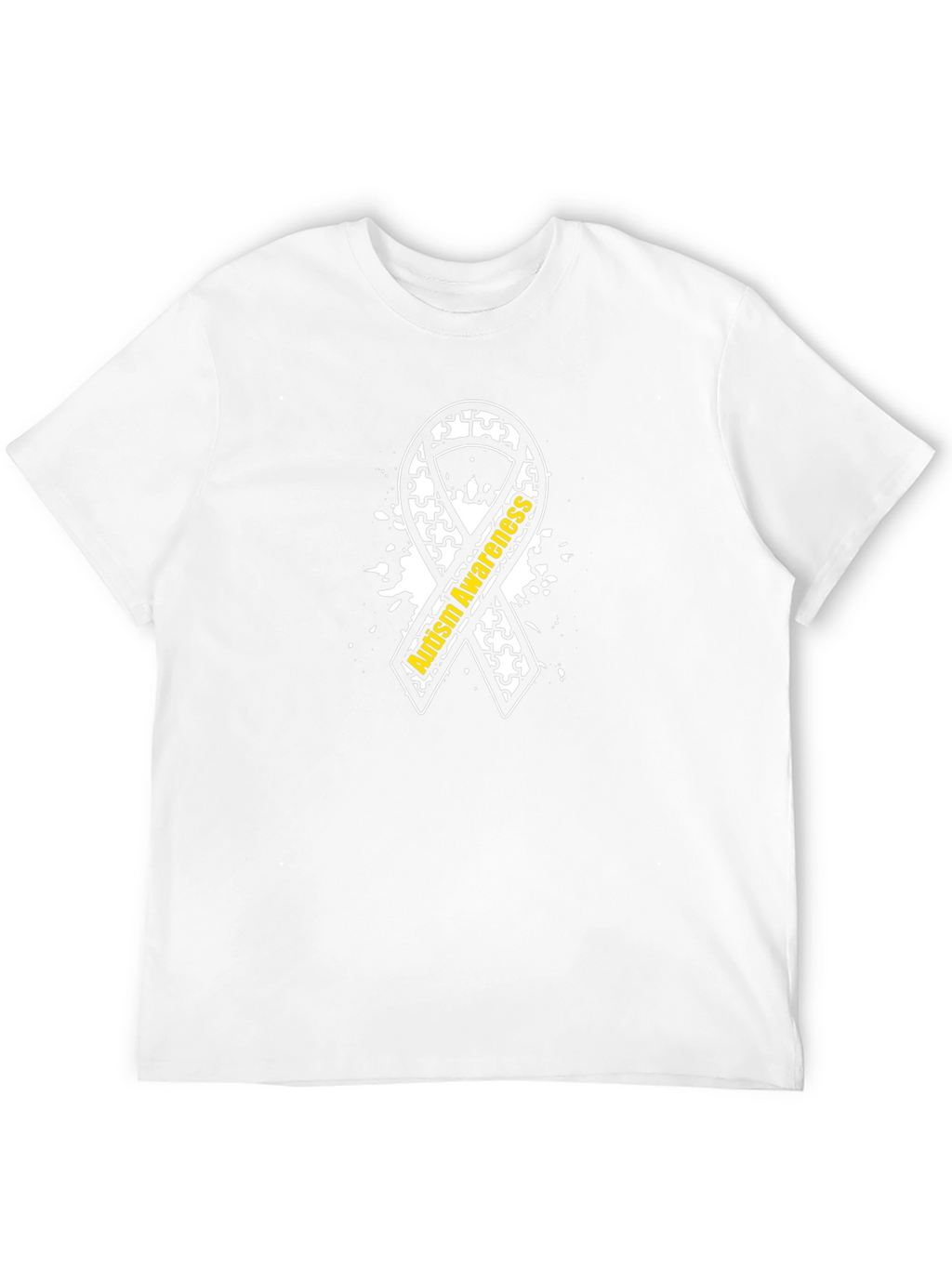 Autism Awareness Ribbon T-Shirt - Puzzle Piece Design