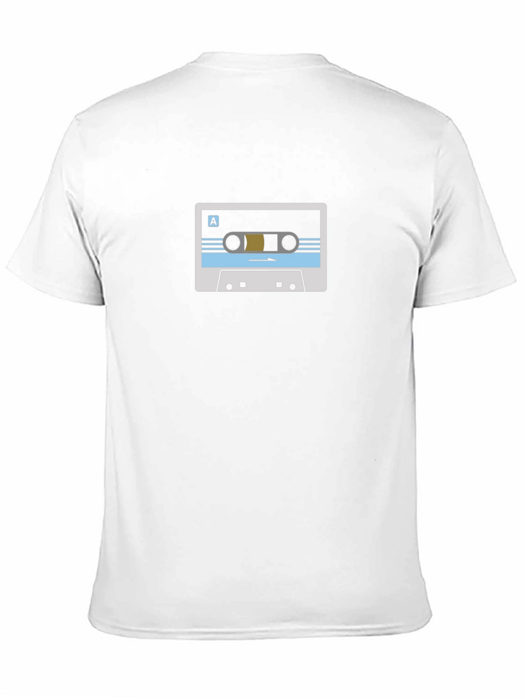 Retro Mixtape Graphic Tee - Black Cotton Blend T-Shirt