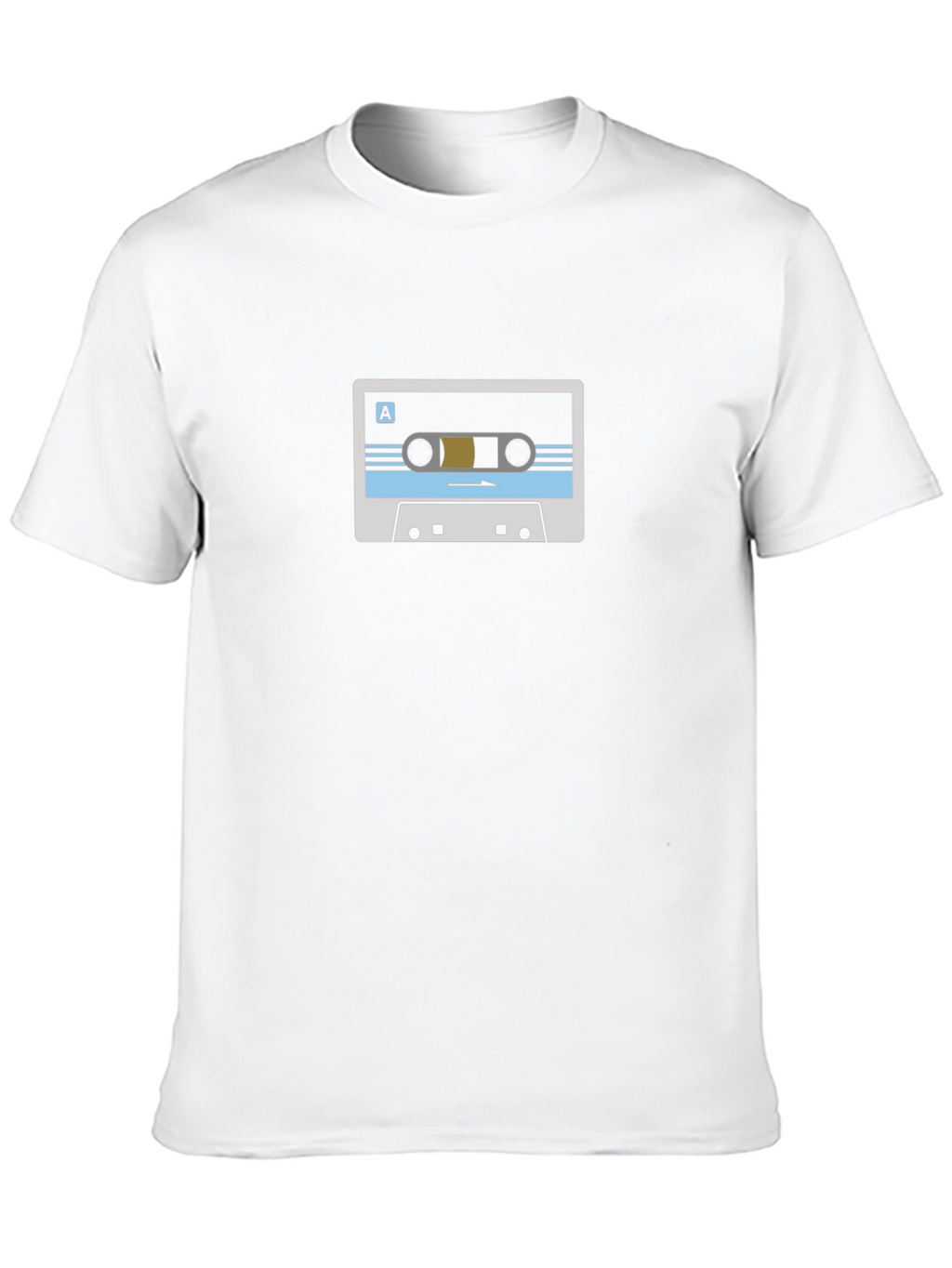 Retro Mixtape Graphic Tee - Black Cotton Blend T-Shirt