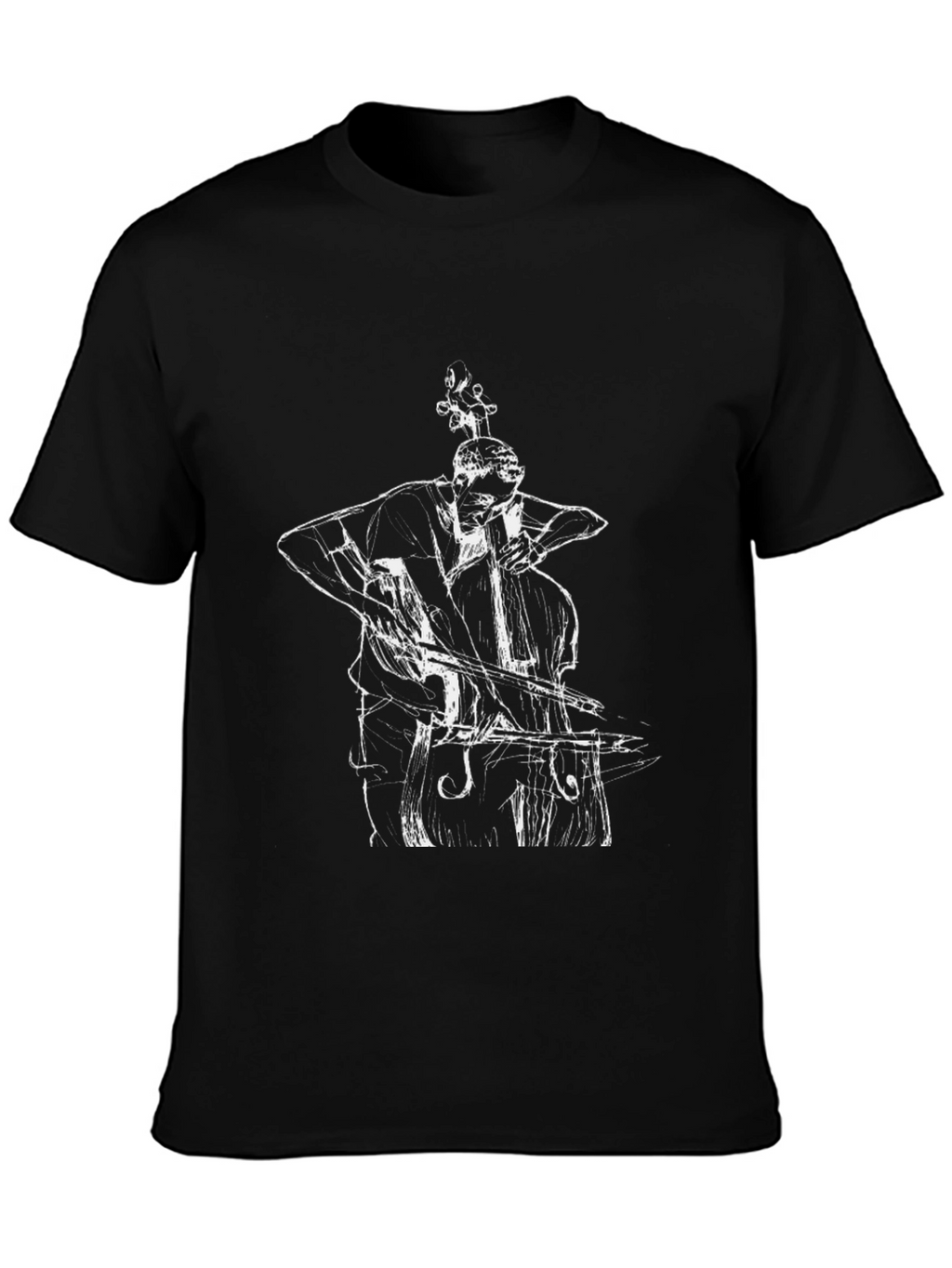 Musician Graphic Tee - Bass Player Black T-Shirt