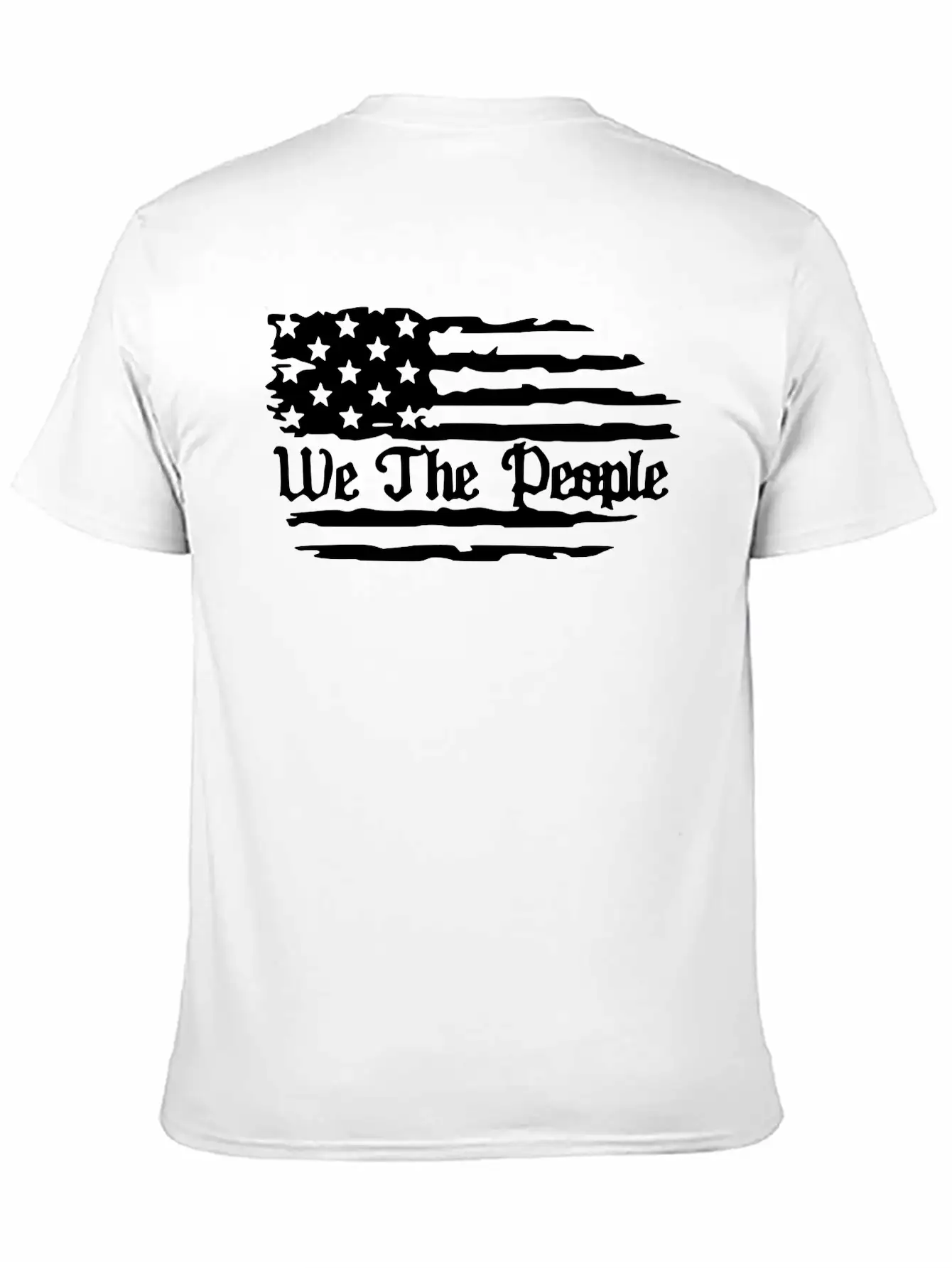 We The People American Flag Unisex Short Sleeve Soft Cotton T-Shirt – Casual Everyday Wear