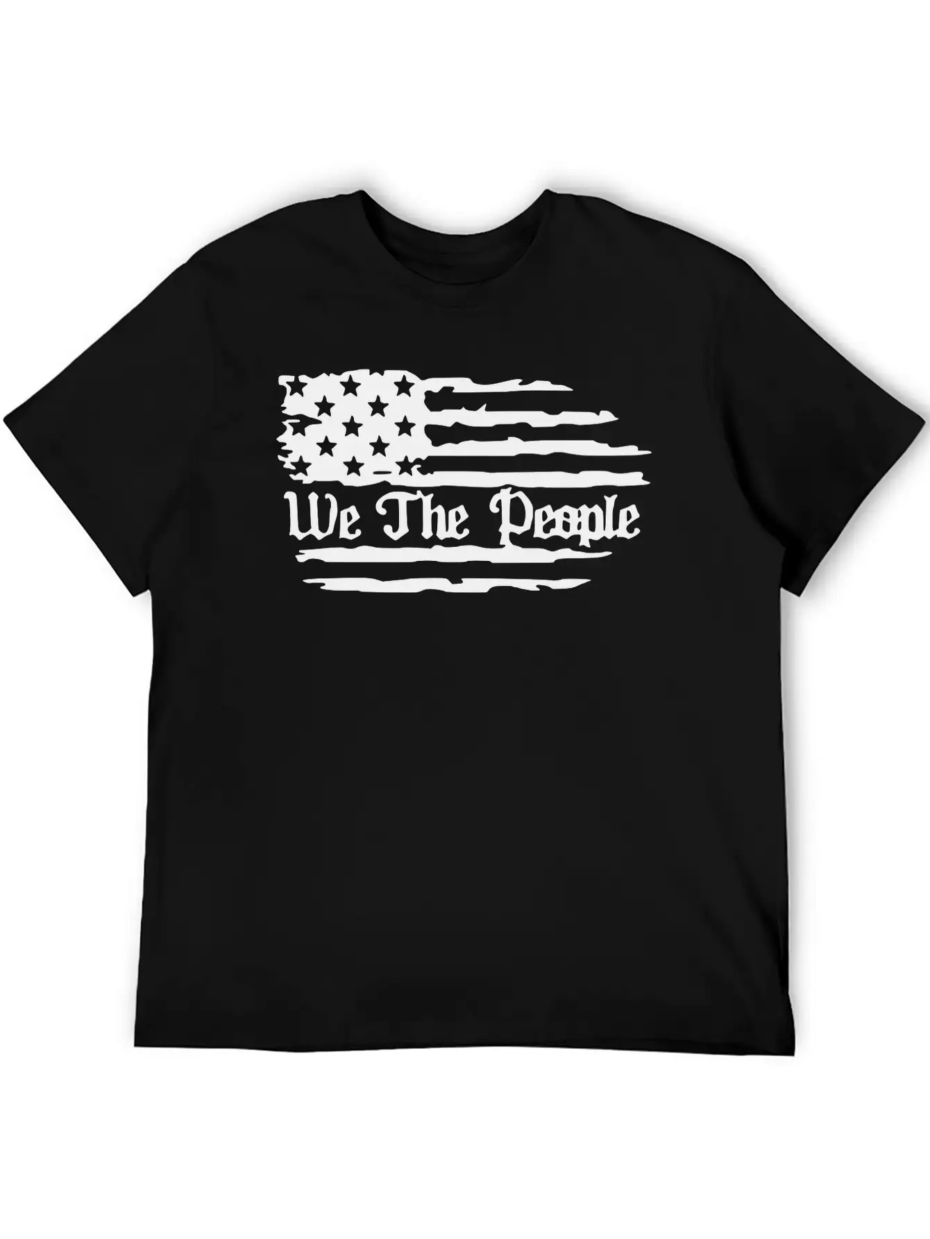 We The People American Flag Unisex Short Sleeve Soft Cotton T-Shirt – Casual Everyday Wear