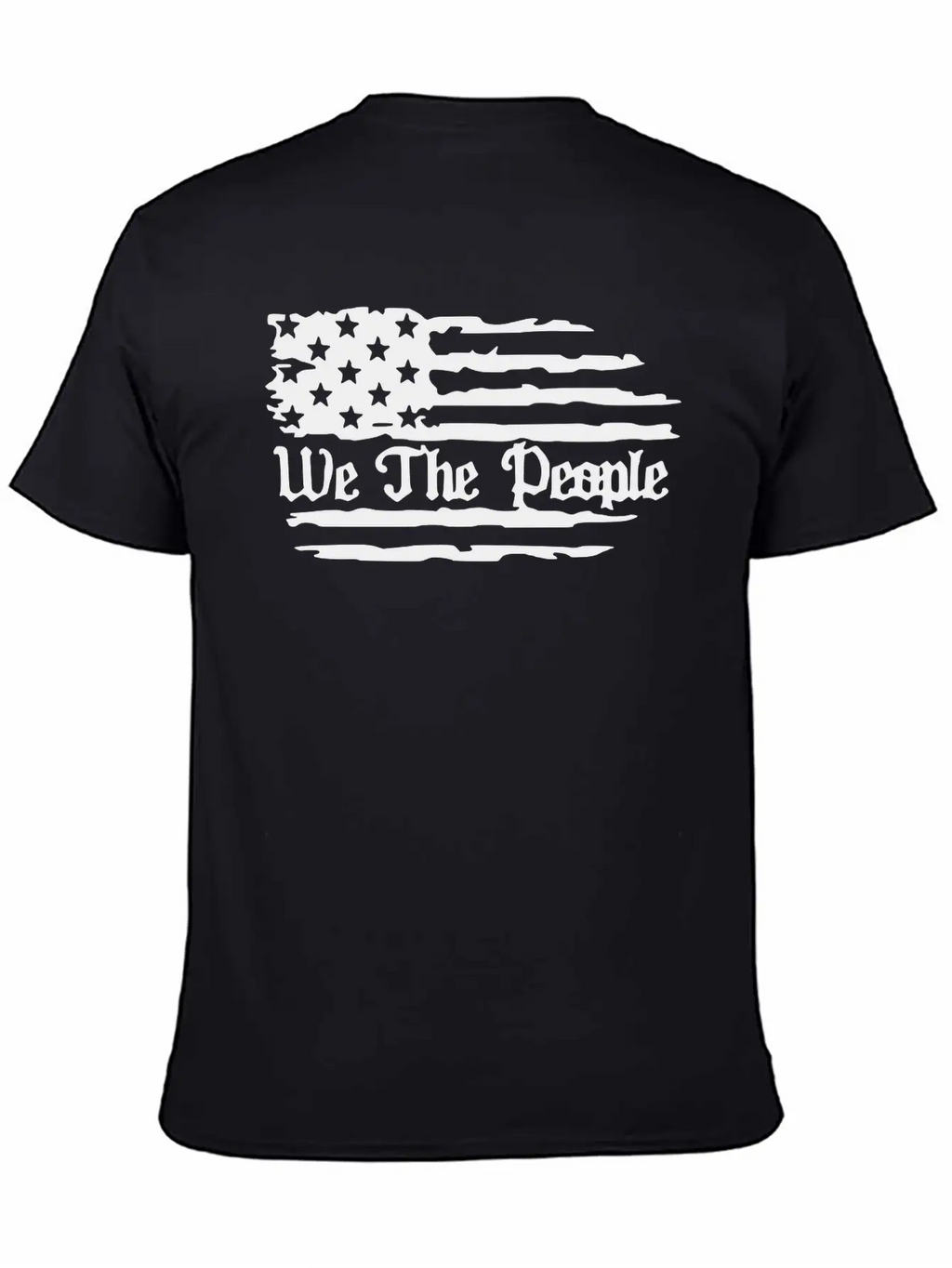 We The People American Flag Unisex Short Sleeve Soft Cotton T-Shirt – Casual Everyday Wear