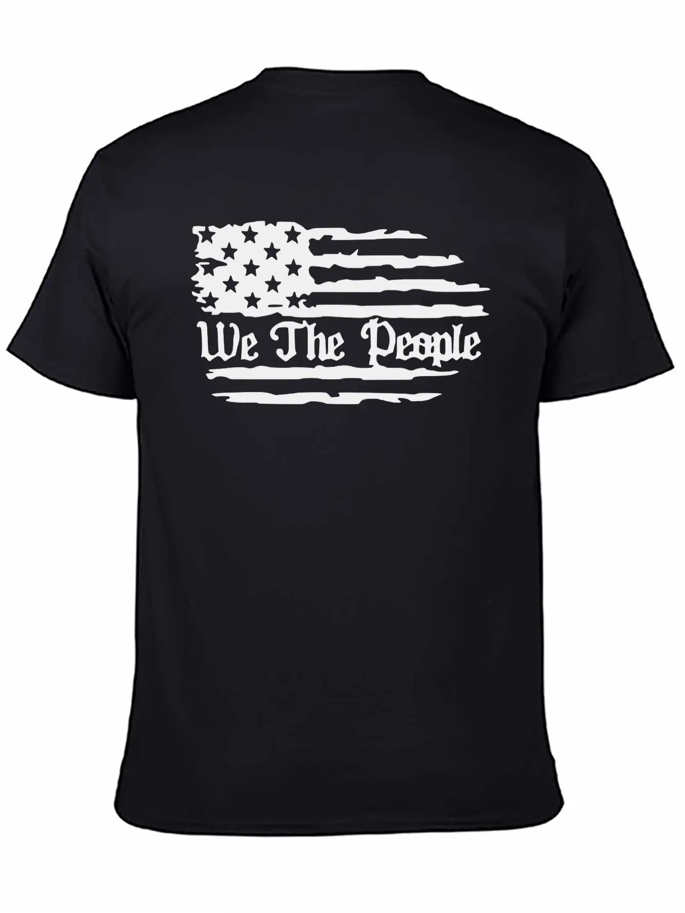 We The People American Flag Unisex Short Sleeve Soft Cotton T-Shirt – Casual Everyday Wear