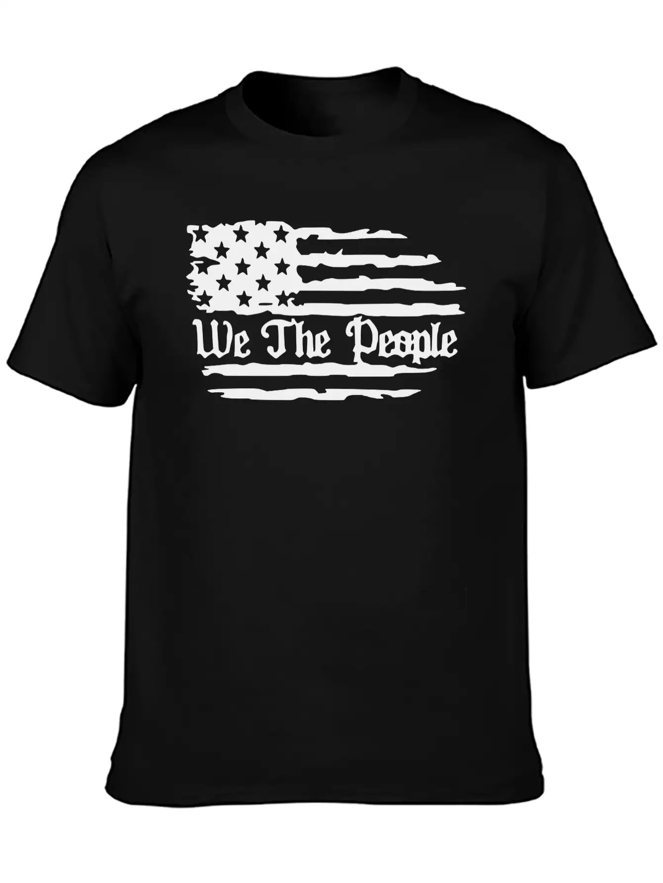 We The People American Flag Unisex Short Sleeve Soft Cotton T-Shirt – Casual Everyday Wear