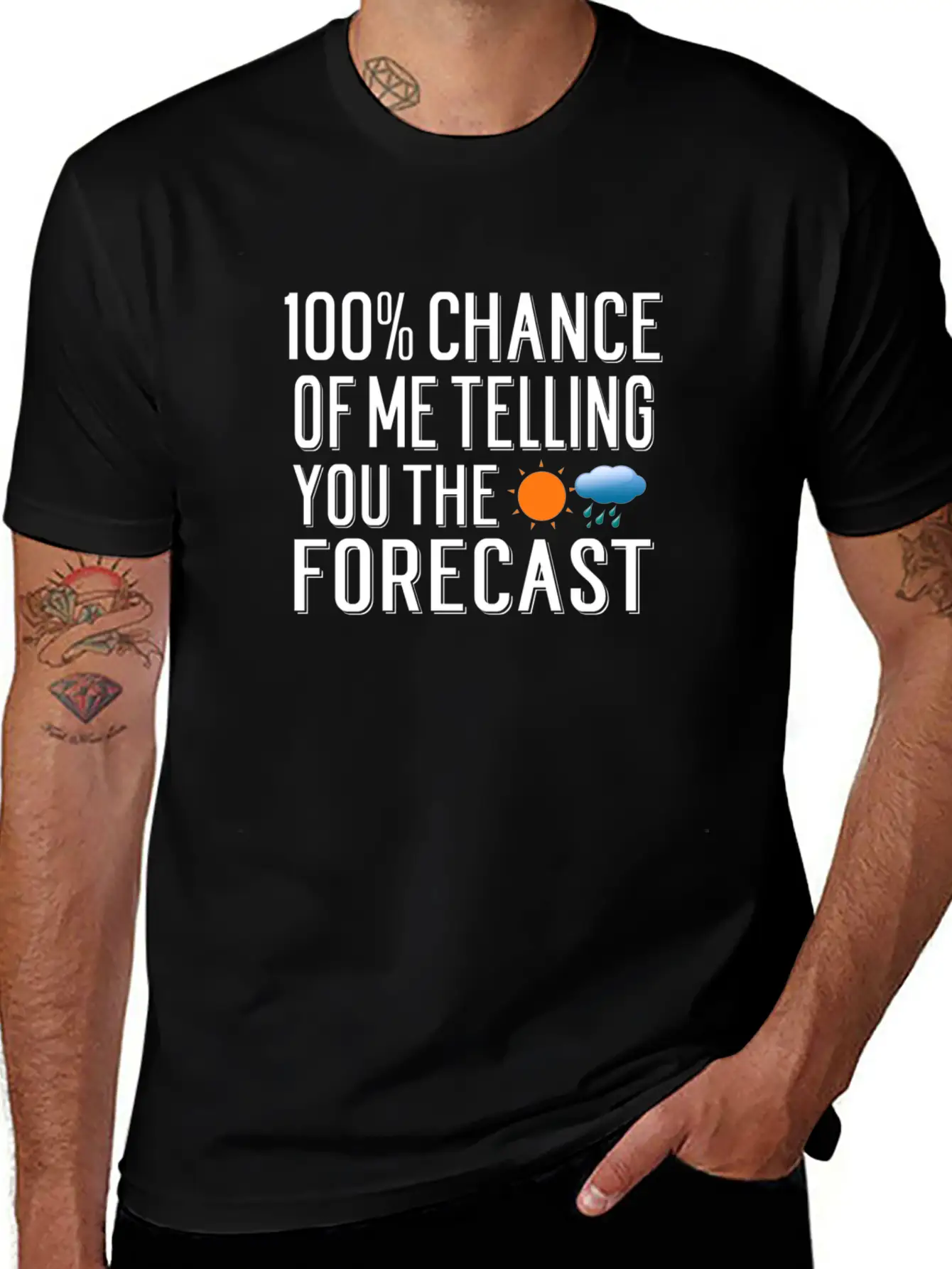 Weather Forecast Quote Meteorology Meteorologist Unisex Short Sleeve Soft Cotton T-Shirt – Casual Everyday Wear