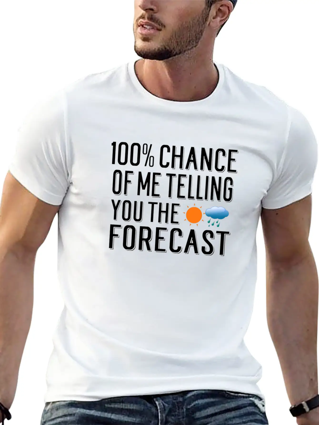 Weather Forecast Quote Meteorology Meteorologist Unisex Short Sleeve Soft Cotton T-Shirt – Casual Everyday Wear