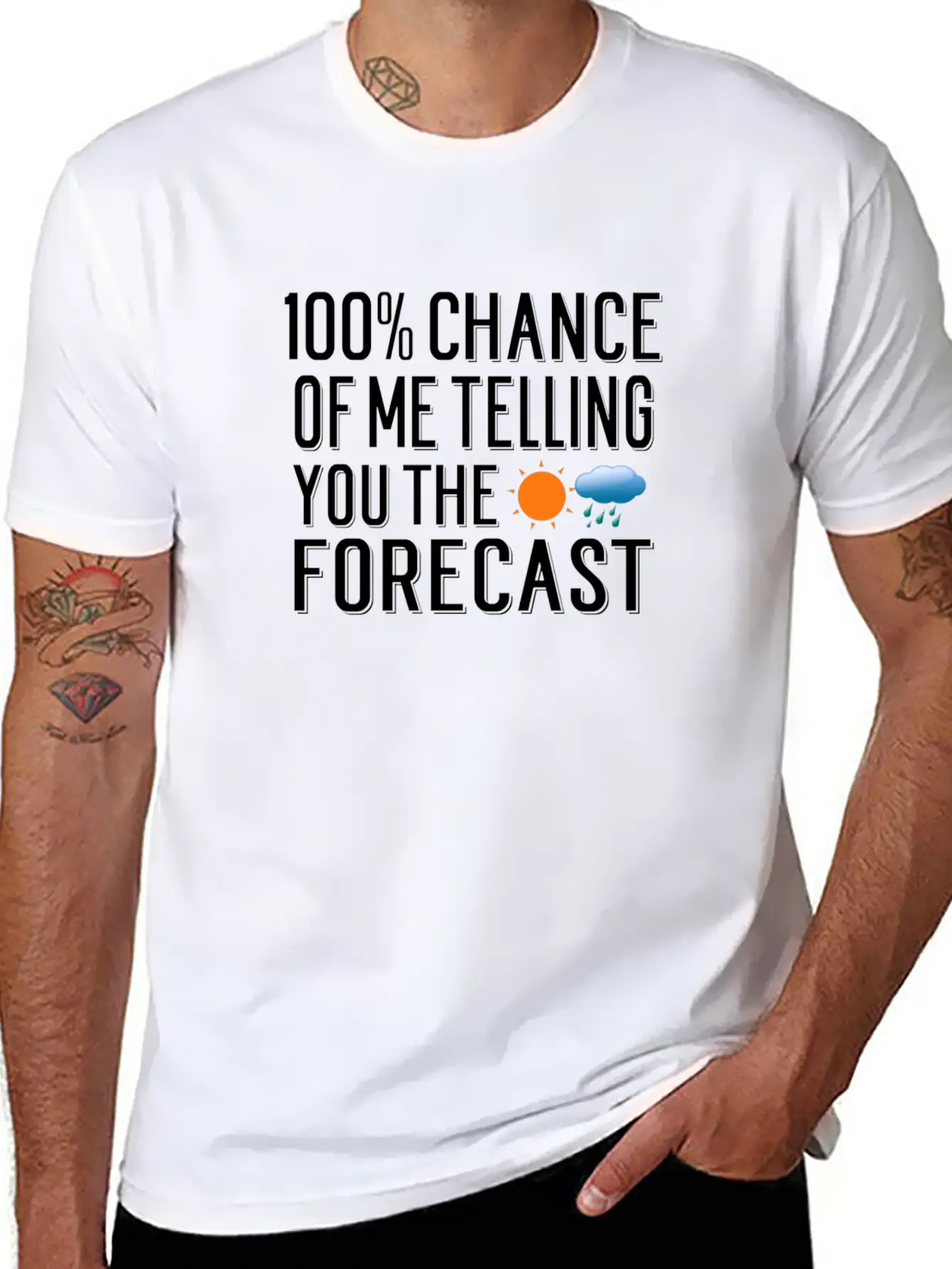 Weather Forecast Quote Meteorology Meteorologist Unisex Short Sleeve Soft Cotton T-Shirt – Casual Everyday Wear