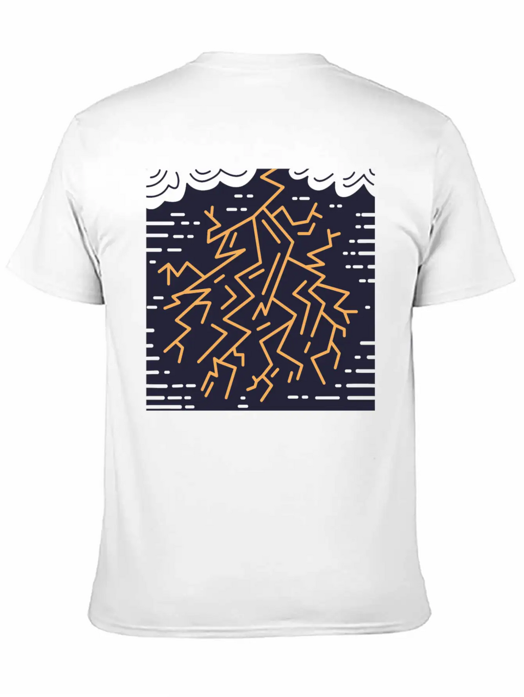 Weather Lightning Storm Breathable Soft Cotton T-Shirt – Timeless Casual Look