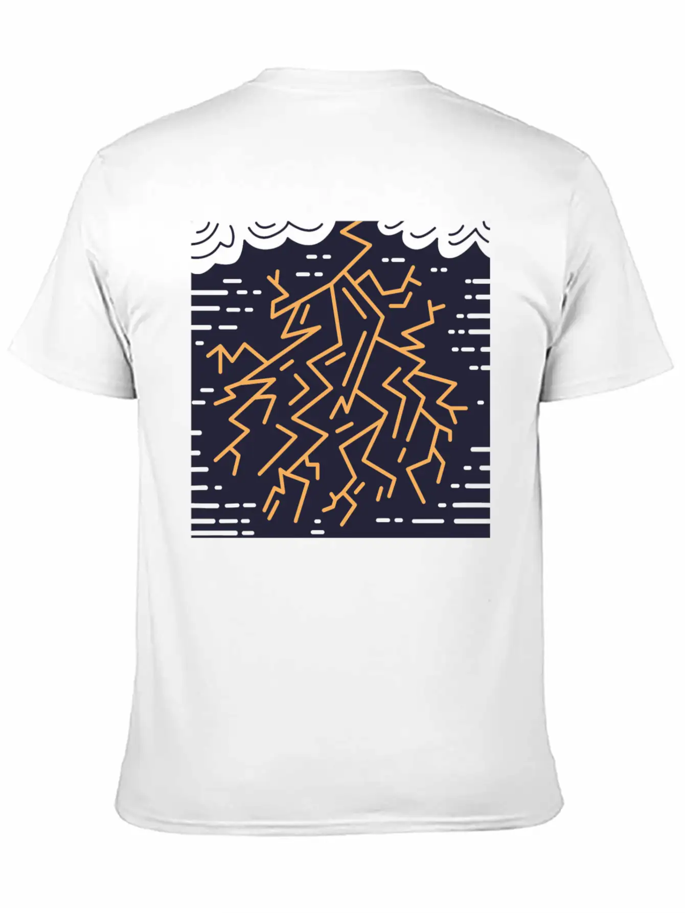 Weather Lightning Storm Breathable Soft Cotton T-Shirt – Timeless Casual Look