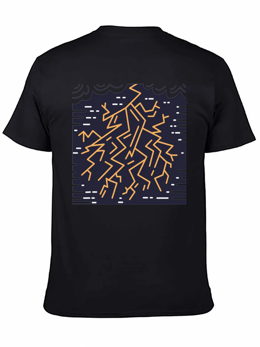 Weather Lightning Storm Breathable Soft Cotton T-Shirt – Timeless Casual Look
