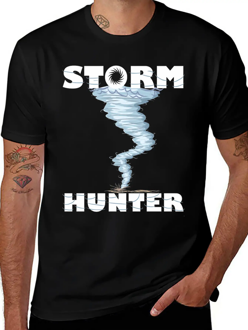 Weather Tornado Whirlwind Storm Hunter Cool Design Unisex Casual T-Shirt – Clean Design For Daily Comfort